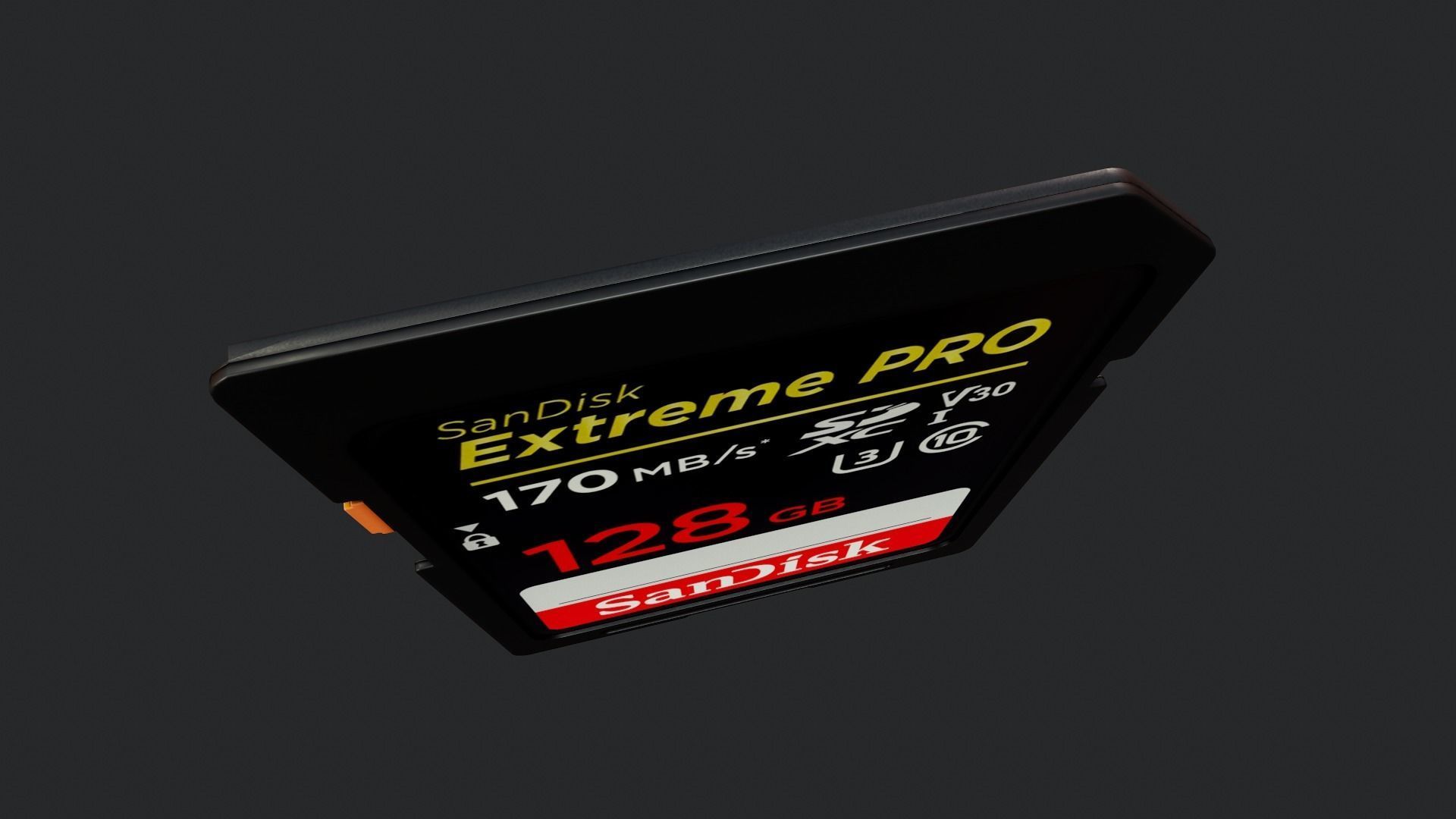 Sandisk Card - Tutorial Included Low-poly 3D model_10