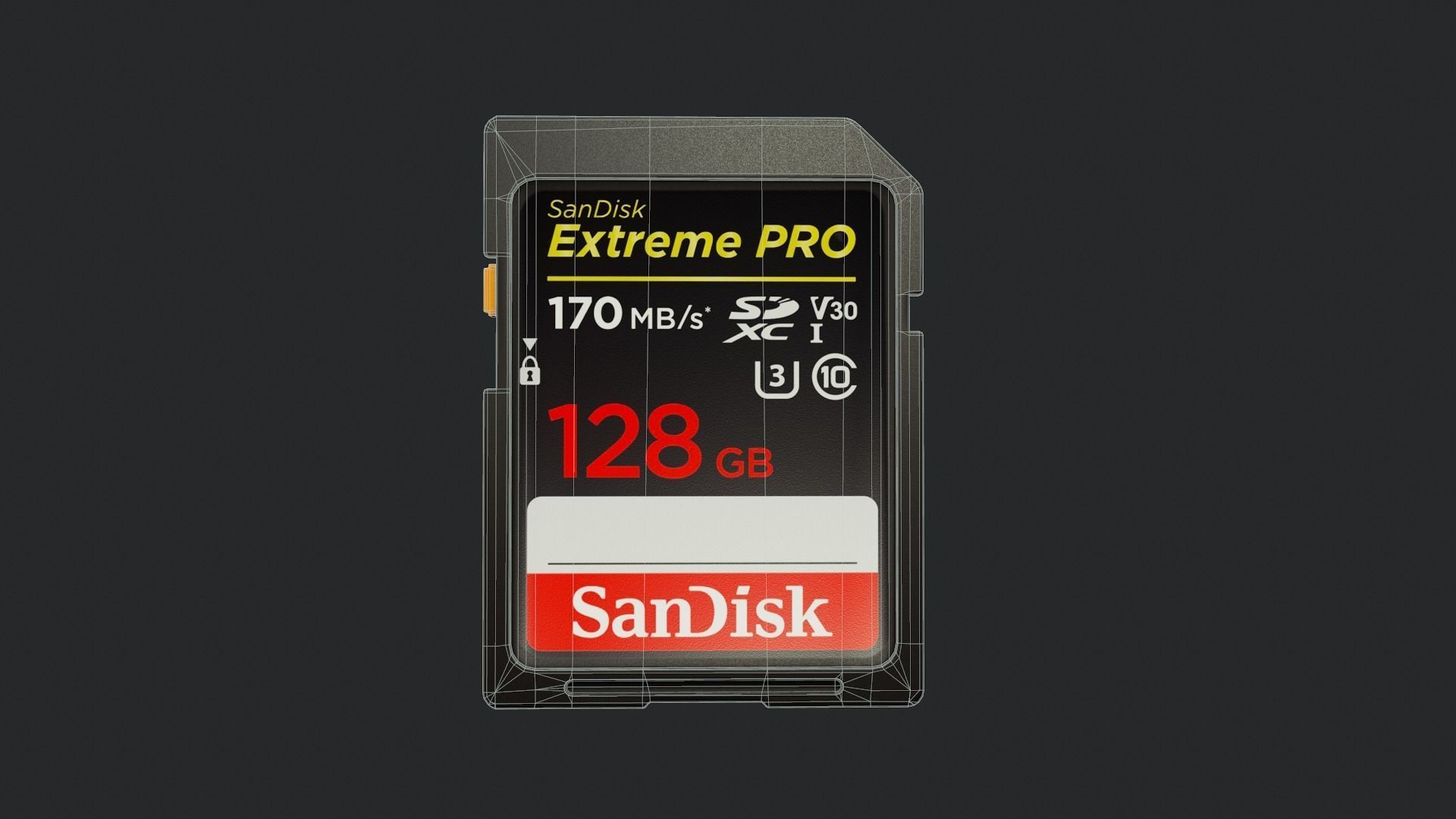 Sandisk Card - Tutorial Included Low-poly 3D model_7