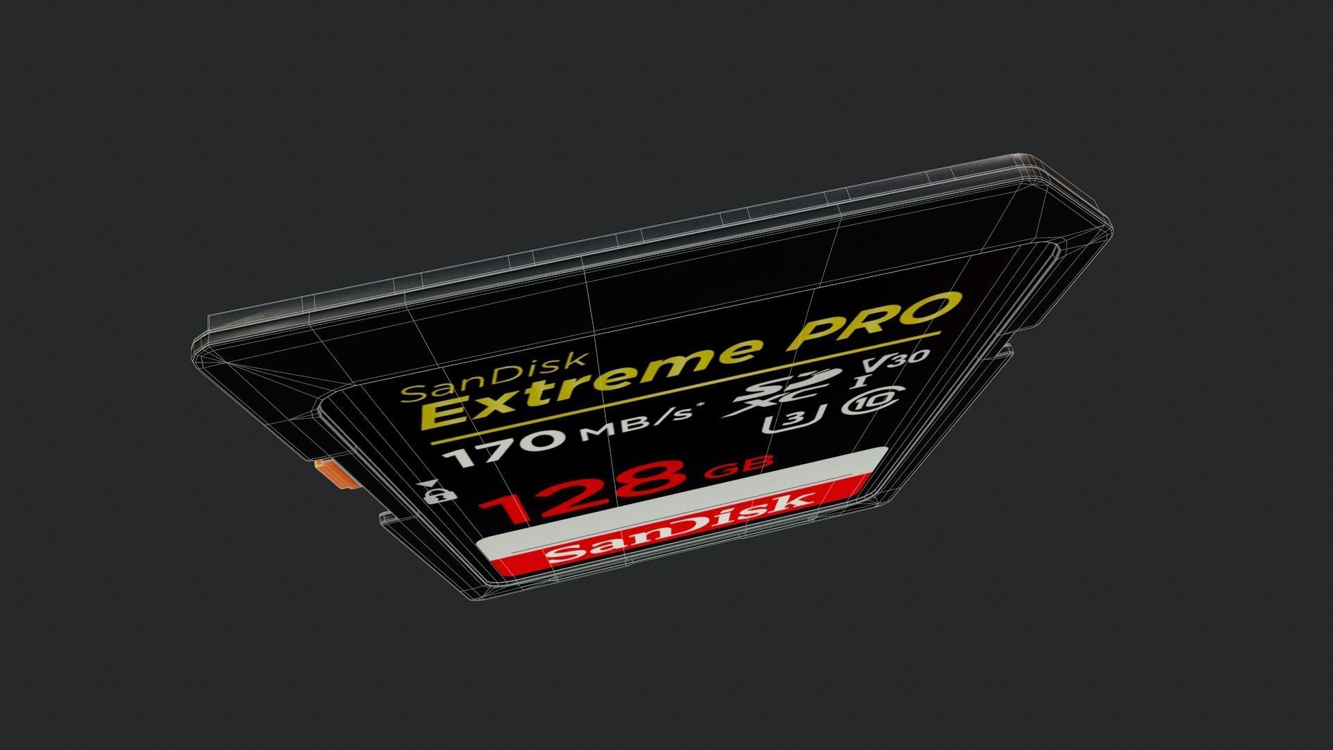 Sandisk Card - Tutorial Included Low-poly 3D model_11