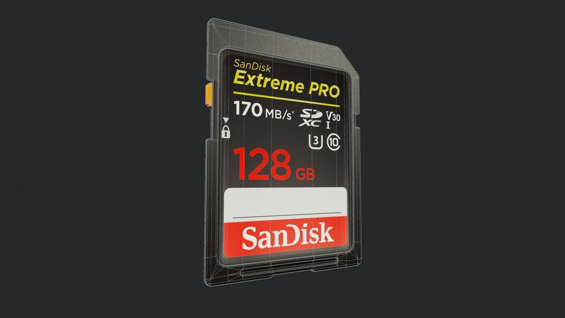 Sandisk Card - Tutorial Included Low-poly 3D model_3