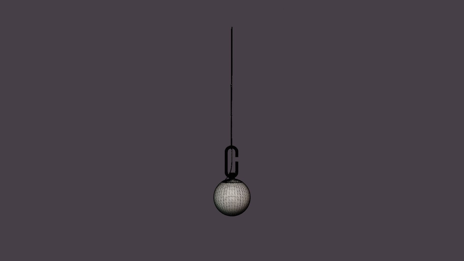 nh S Ceiling Lamp 2 Low-poly 3D model_8