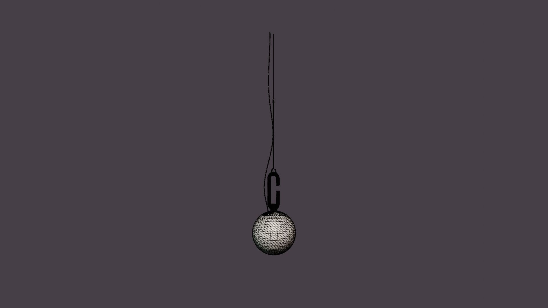 nh S Ceiling Lamp 2 Low-poly 3D model_7