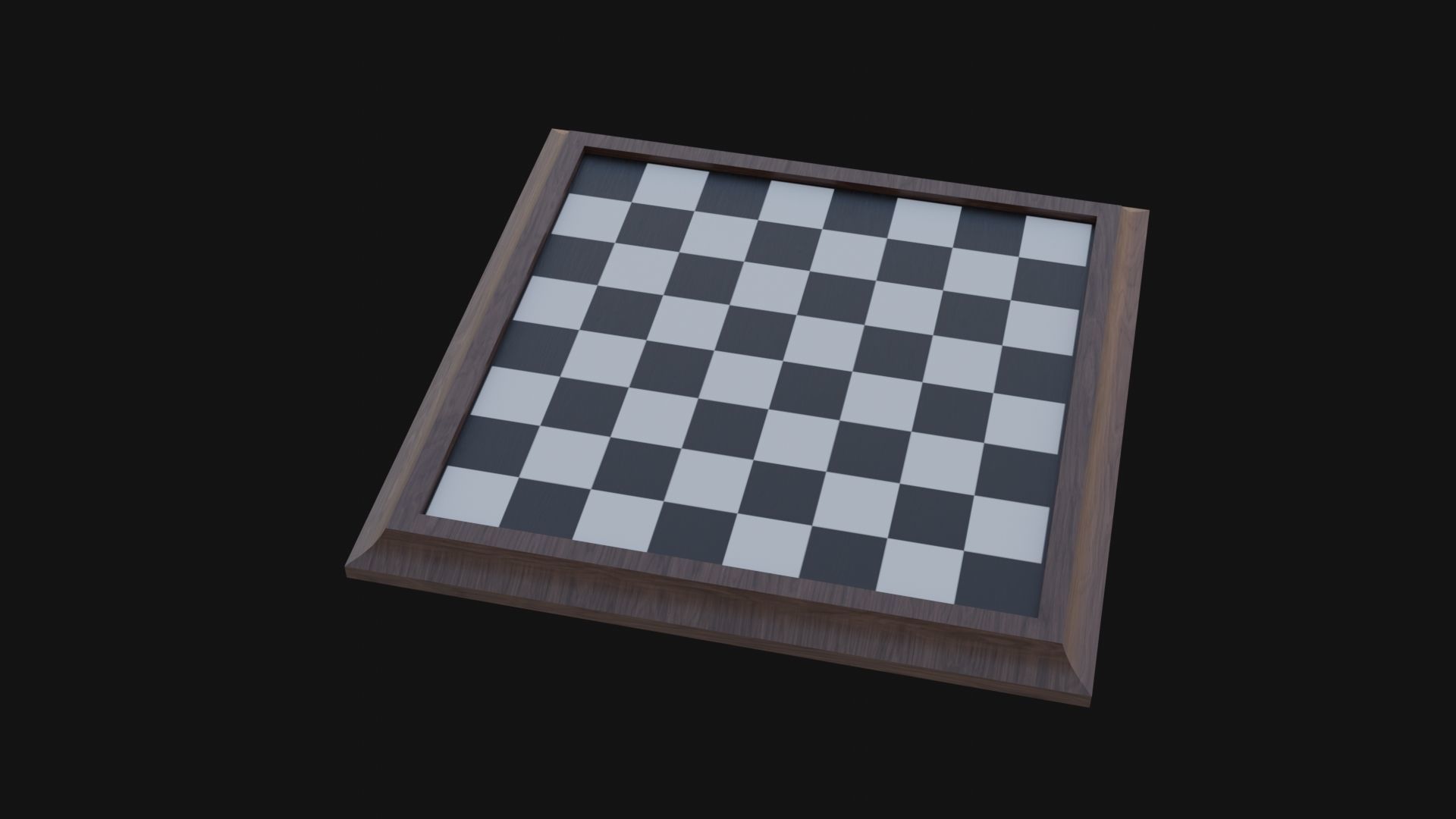 Chess Board Low-poly 3D model_3