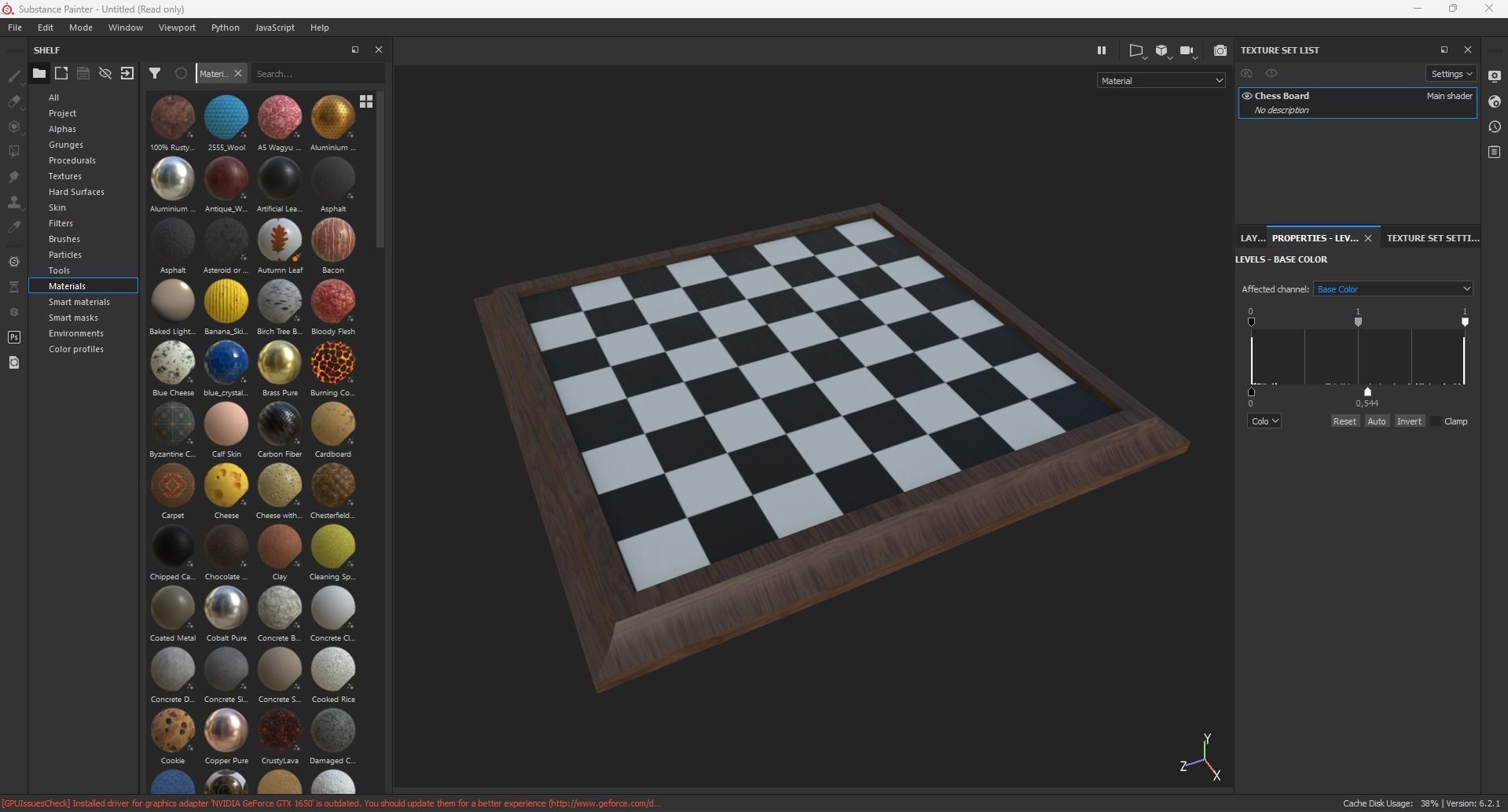Chess Board Low-poly 3D model_6