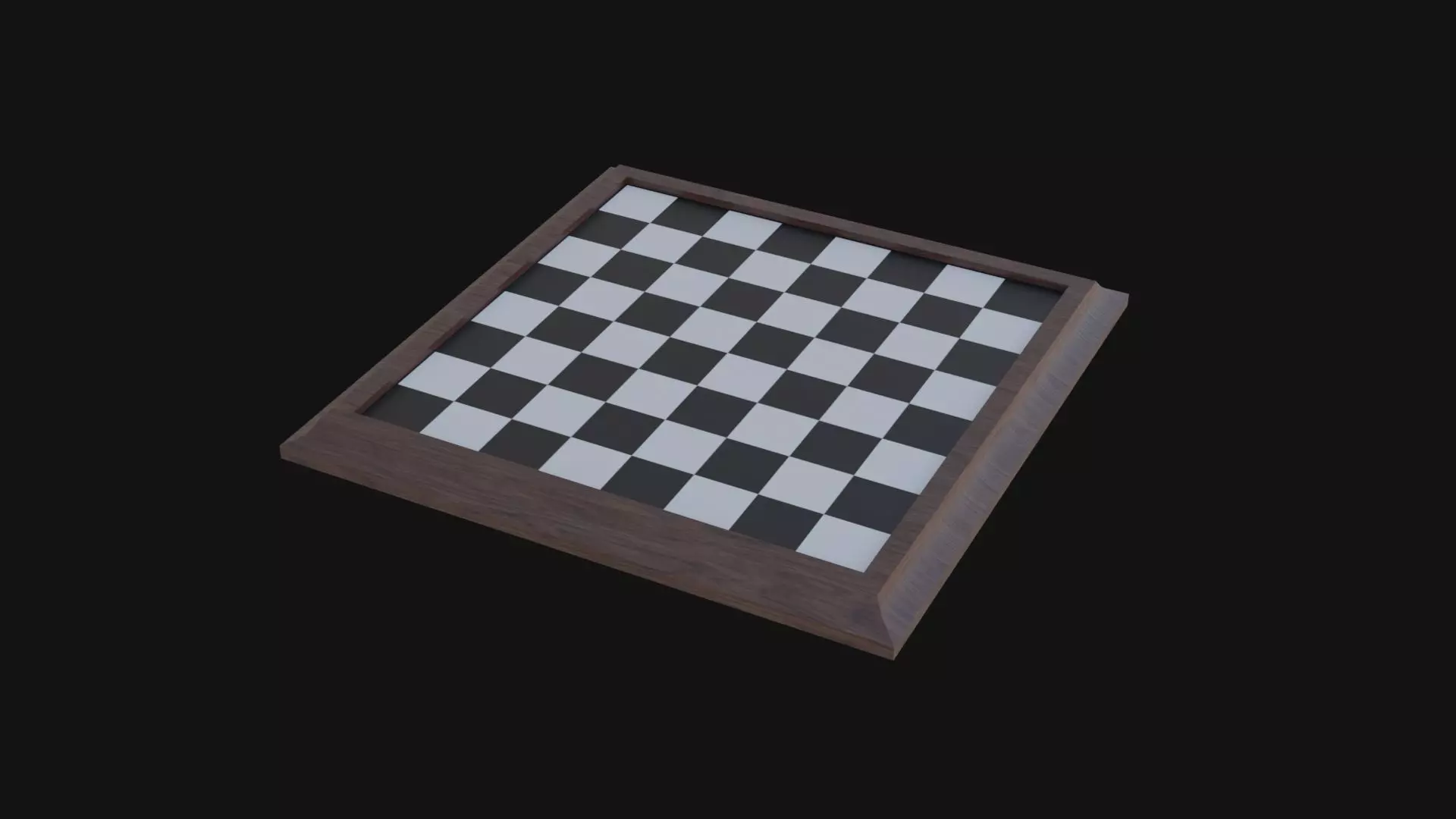 Chess Board Low-poly 3D model_0