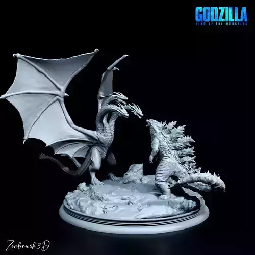 GODZILLA VS KING GHIDORAH 3D PRINTING MODEL STL 3D print model