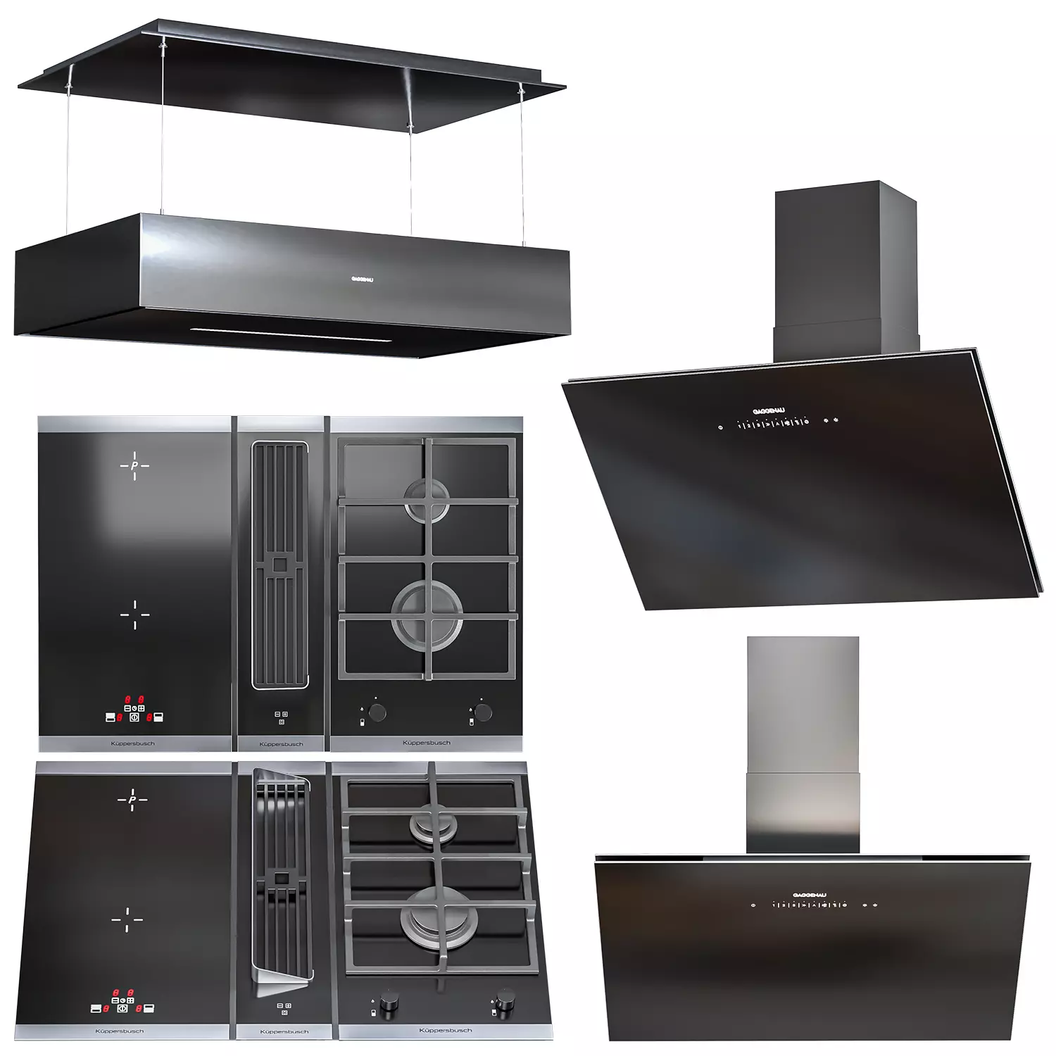 Kuppersbuch and gaggenau appliance set 3D model