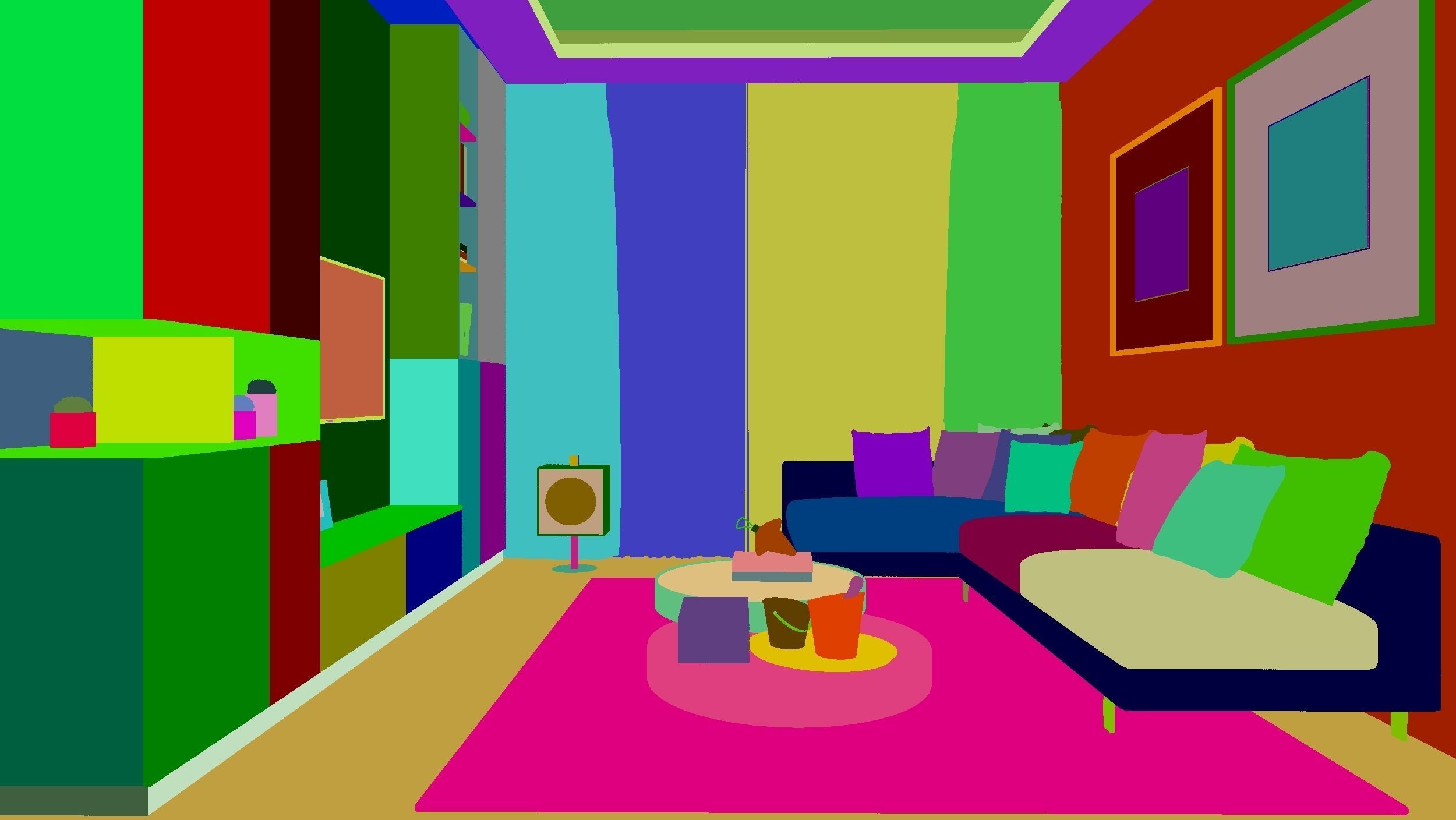 Living Room-Interior design scene 3D model 3D model_5