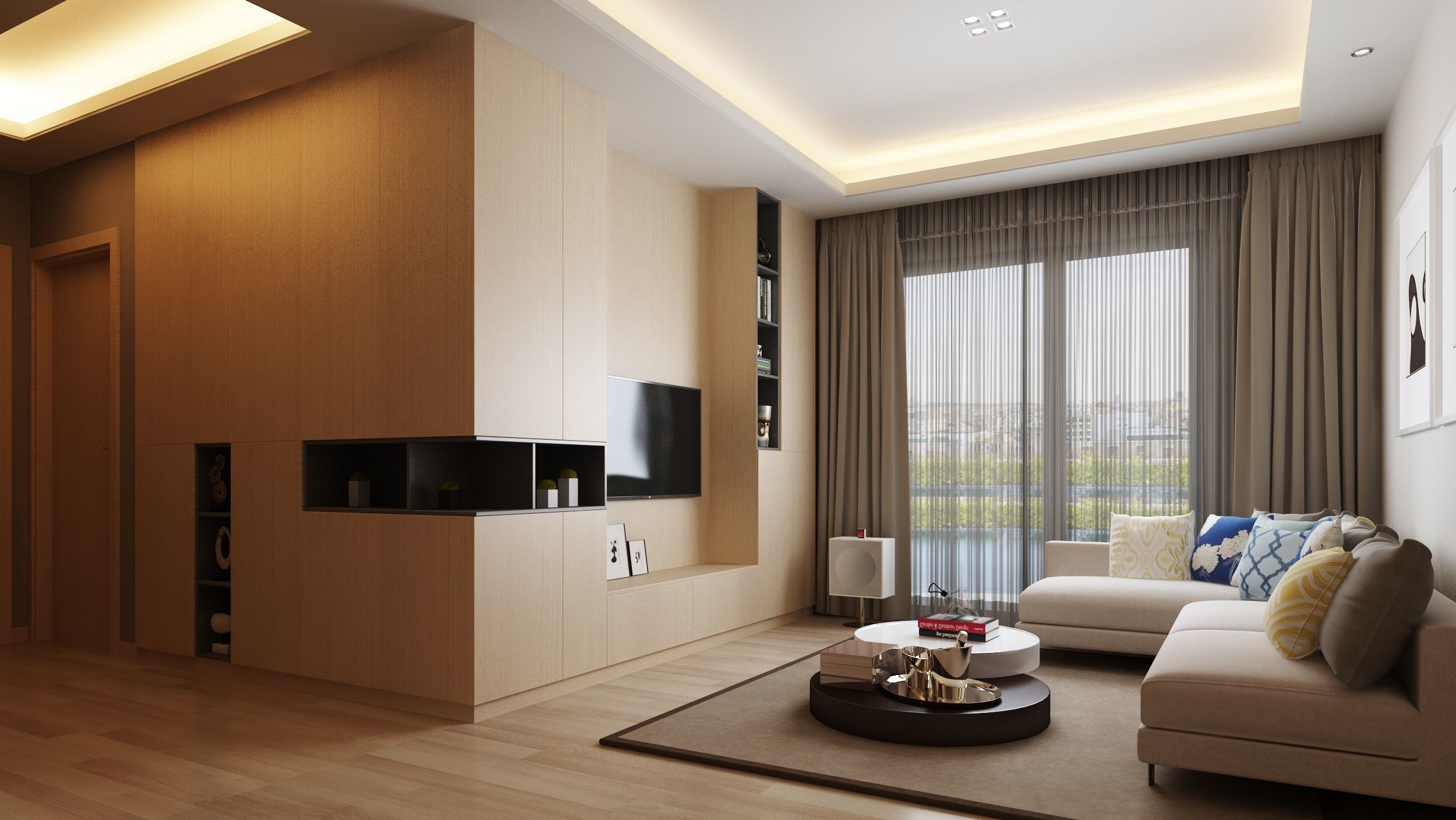 Living Room-Interior design scene 3D model 3D model_8