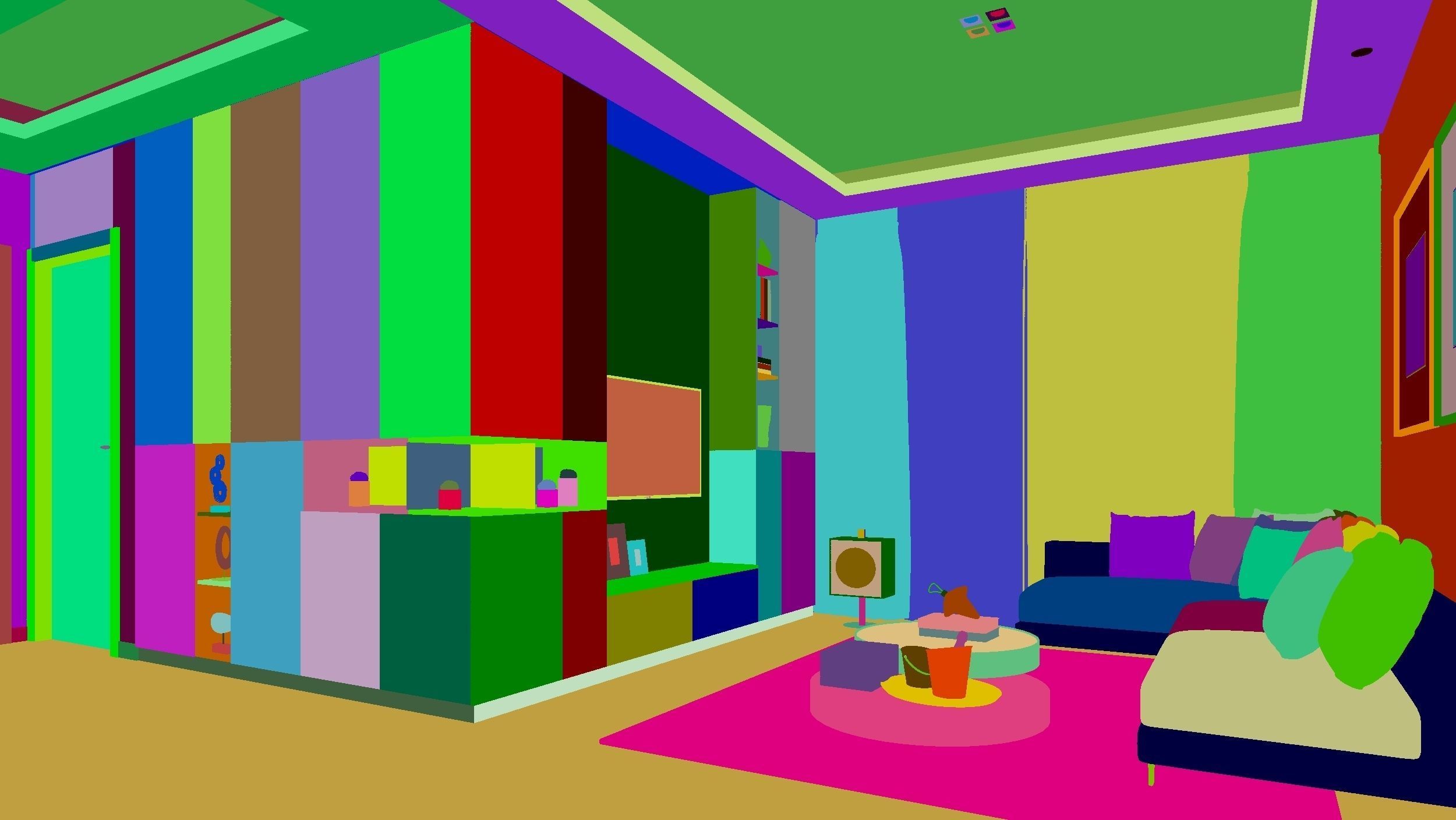 Living Room-Interior design scene 3D model 3D model_11