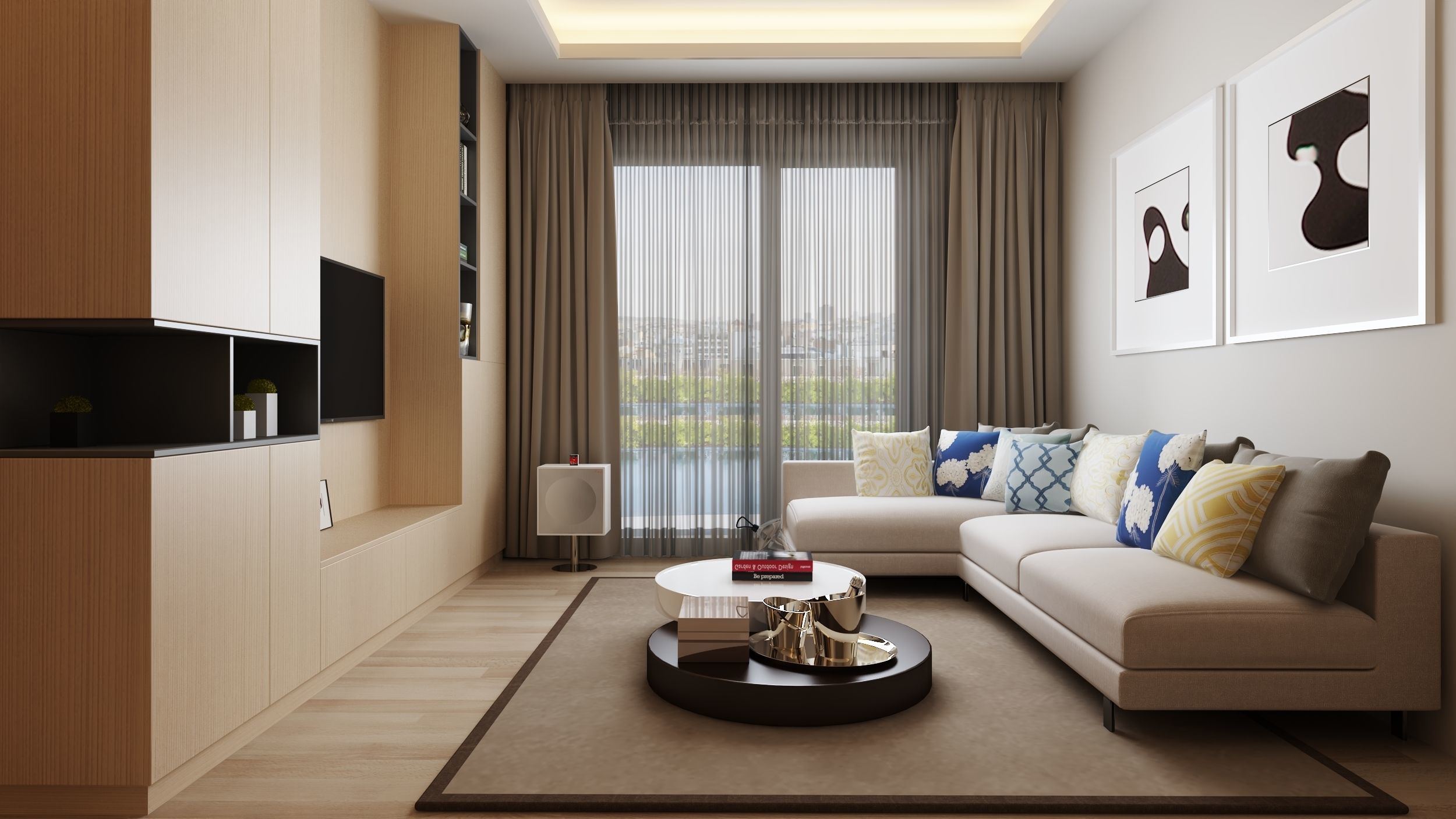 Living Room-Interior design scene 3D model 3D model_6