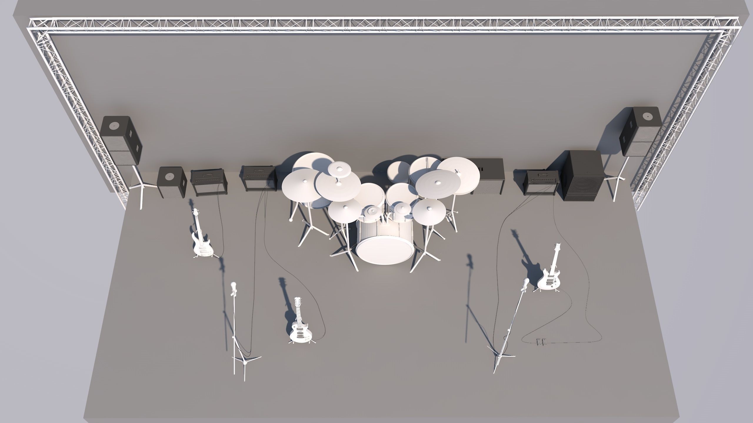 Full Band Setup 3D Model Low-poly 3D model_4