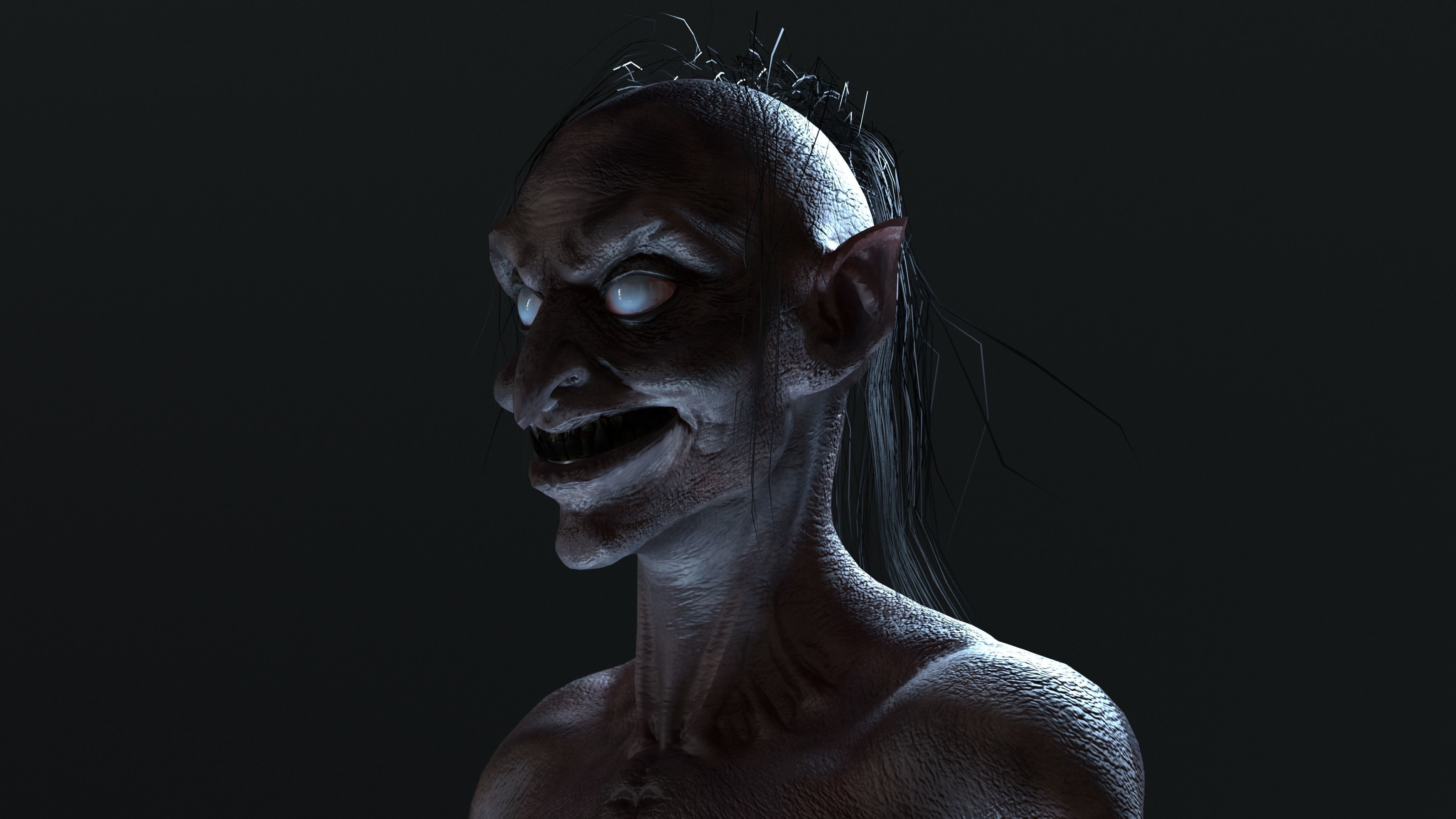 CREEPY DEMON Low-poly 3D model_7