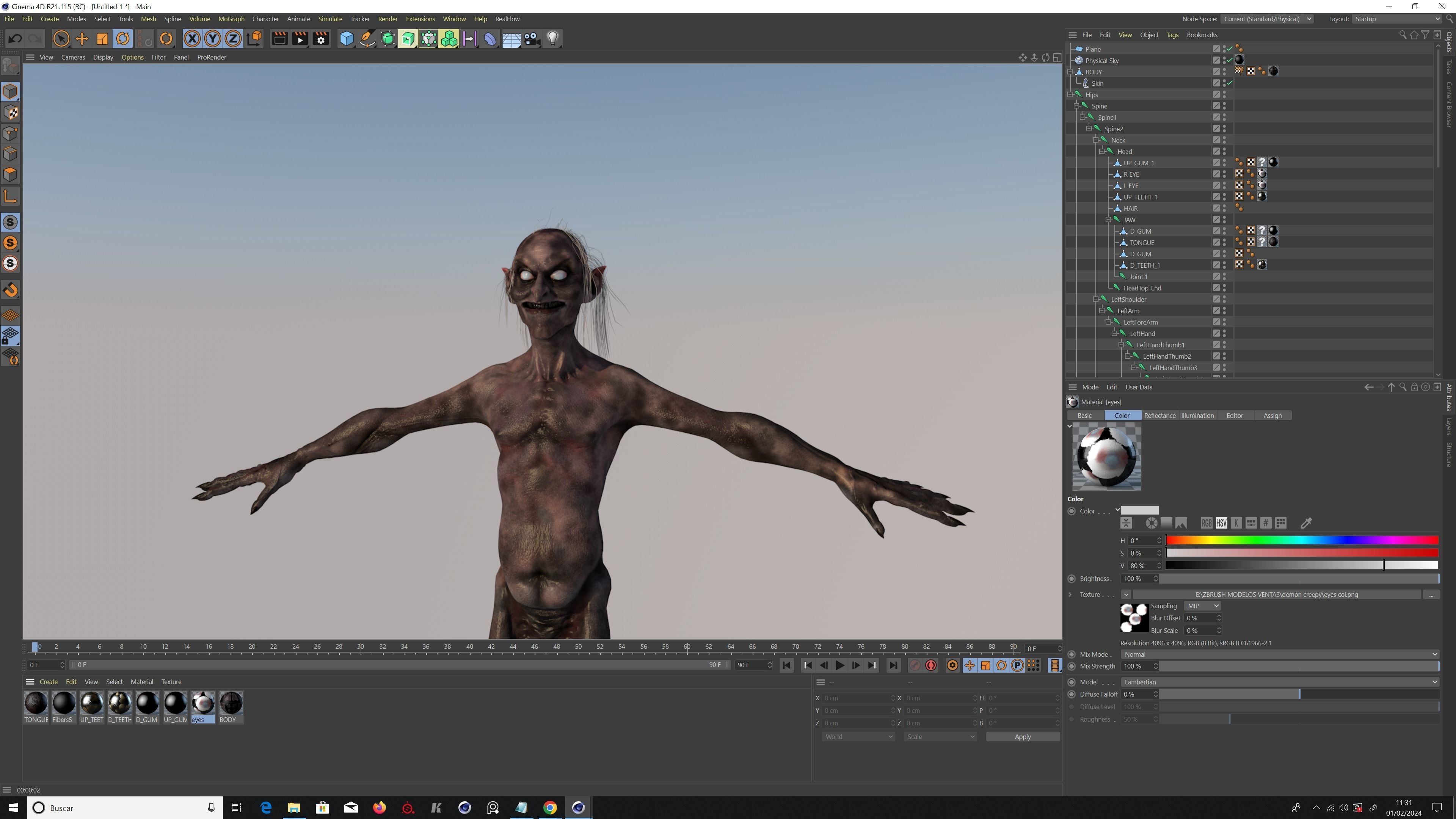 CREEPY DEMON Low-poly 3D model_10