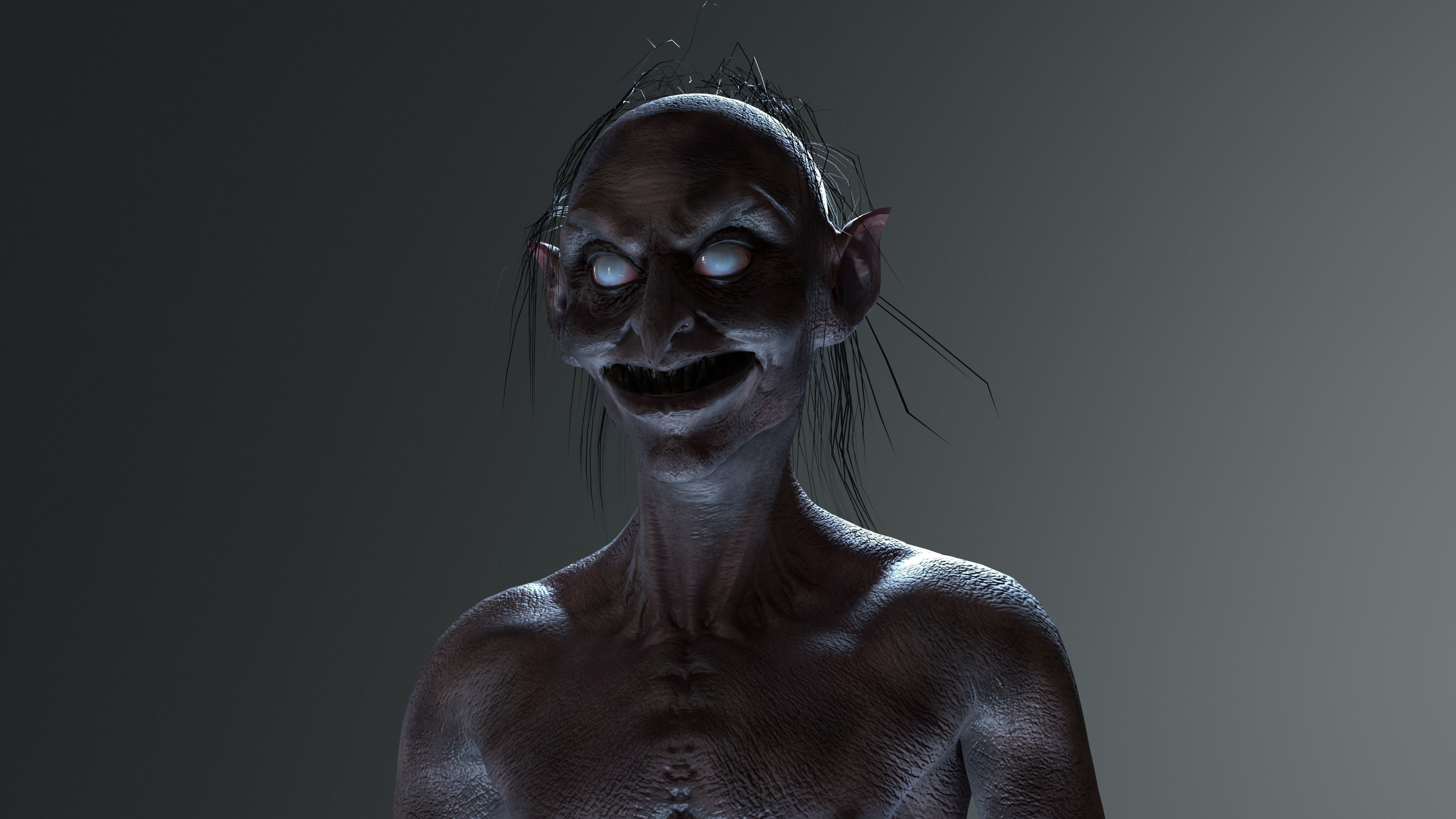 CREEPY DEMON Low-poly 3D model_6