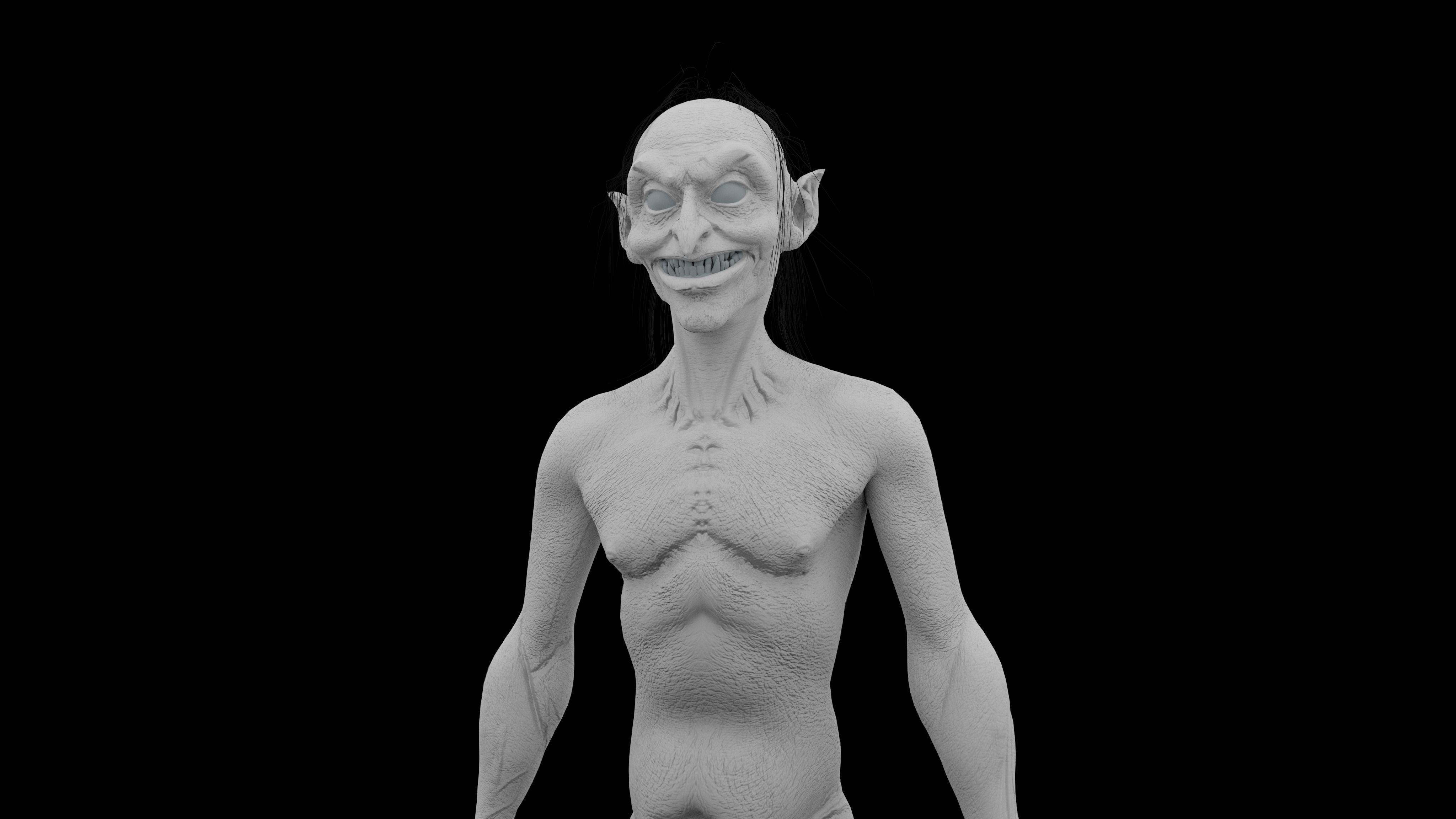 CREEPY DEMON Low-poly 3D model_14