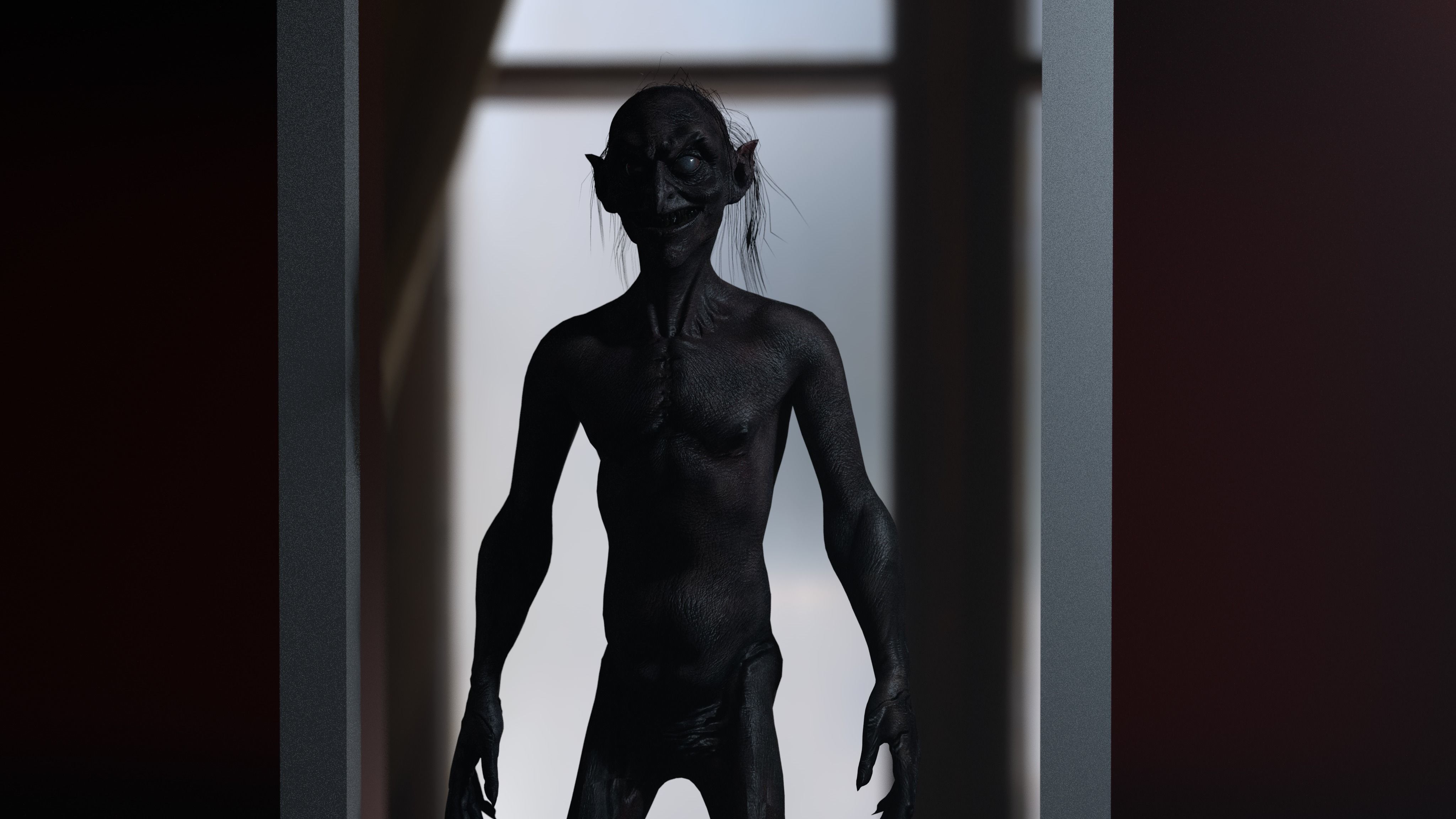 CREEPY DEMON Low-poly 3D model_8