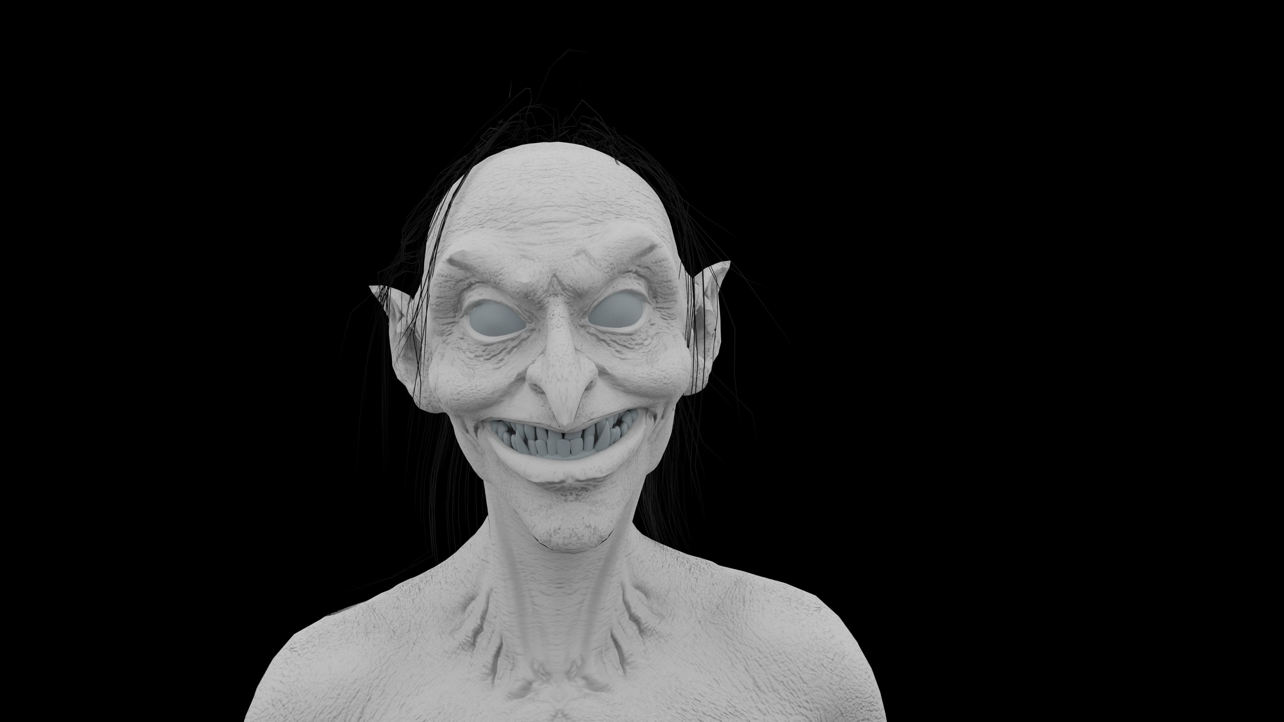 CREEPY DEMON Low-poly 3D model_13