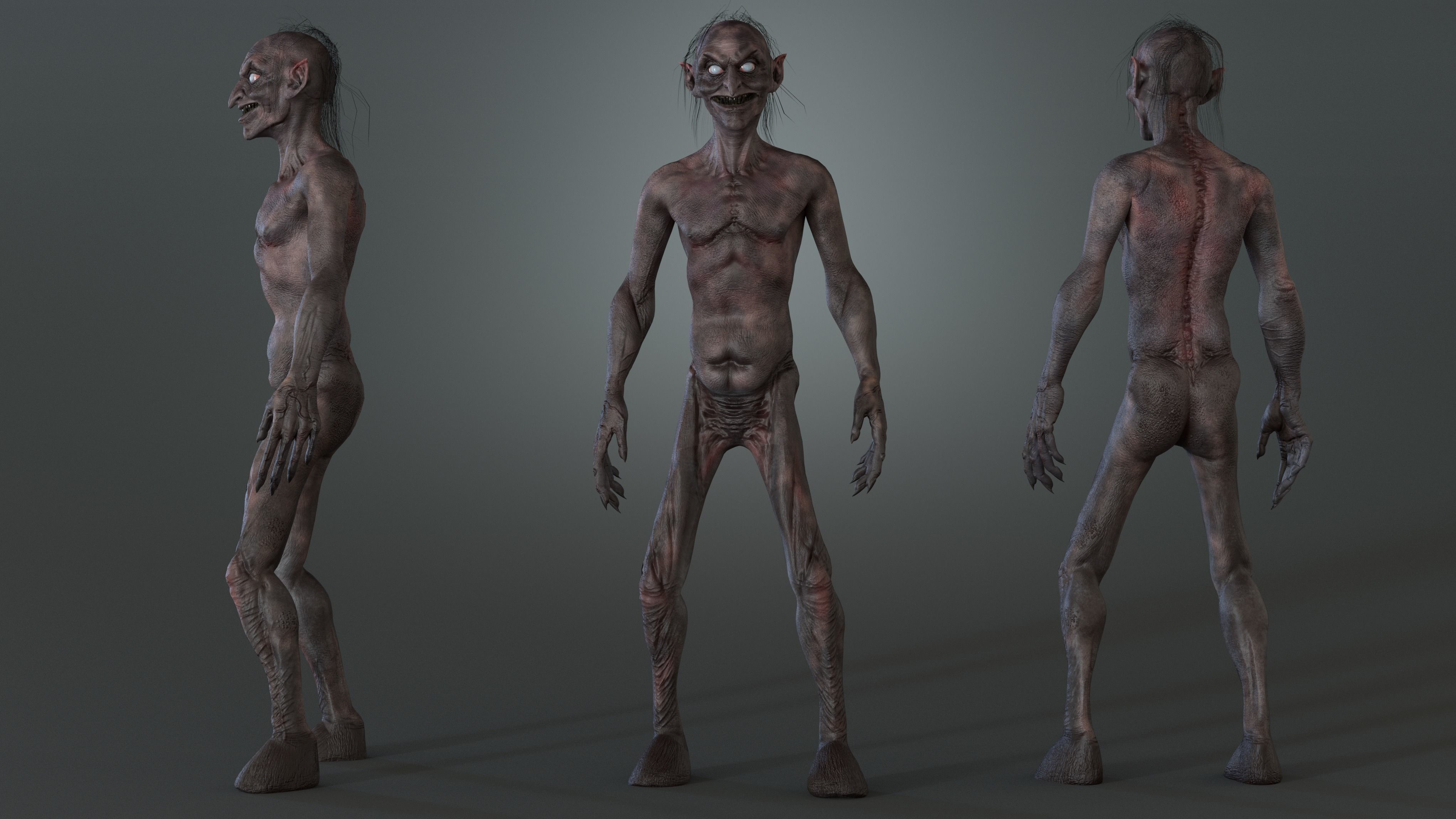 CREEPY DEMON Low-poly 3D model_3