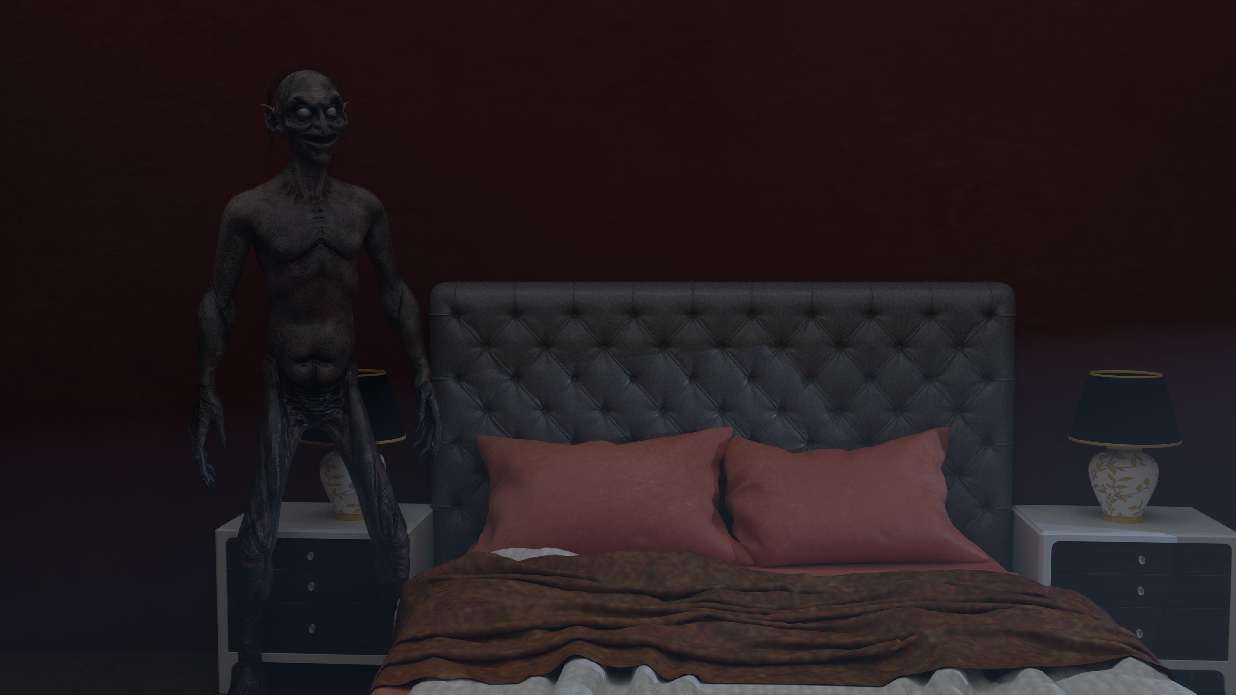 CREEPY DEMON Low-poly 3D model_9