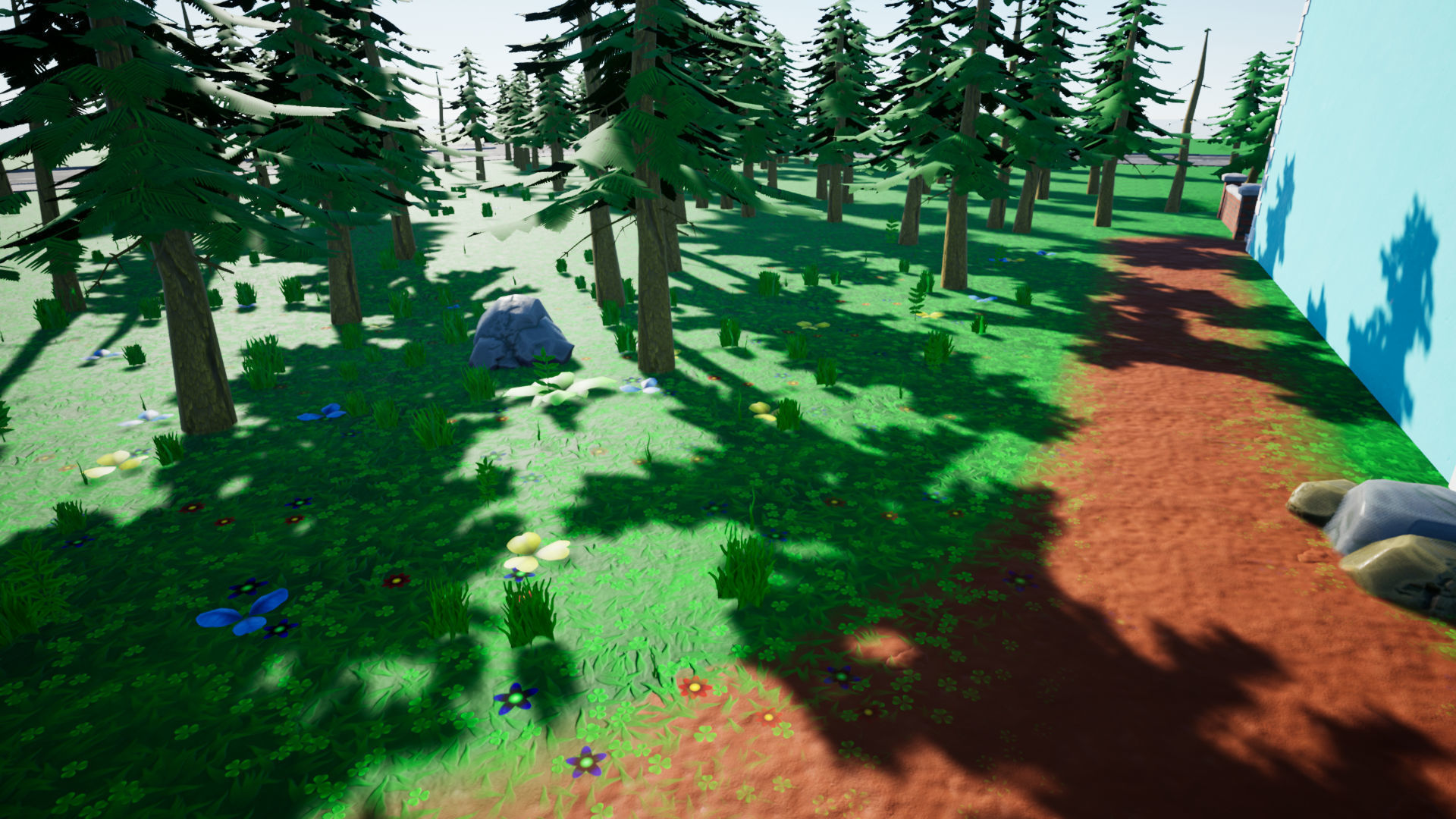 Stylized UK Modular House and Road Low-poly 3D model_9