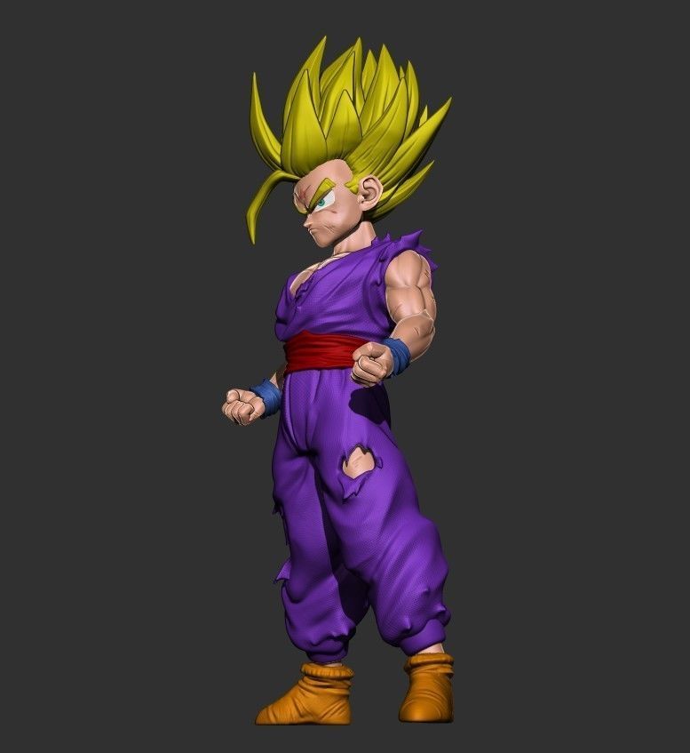 Dragonball Gohan saiyan form 3D print model_1