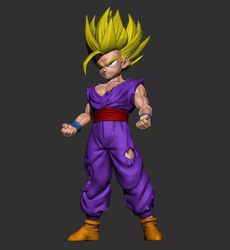 Dragonball Gohan saiyan form 3D print model_0