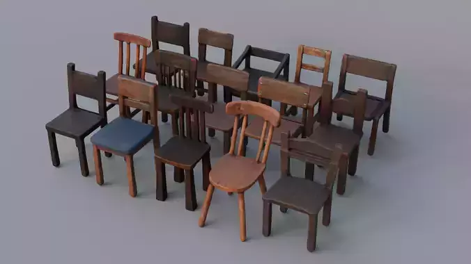 Wooden chair collection