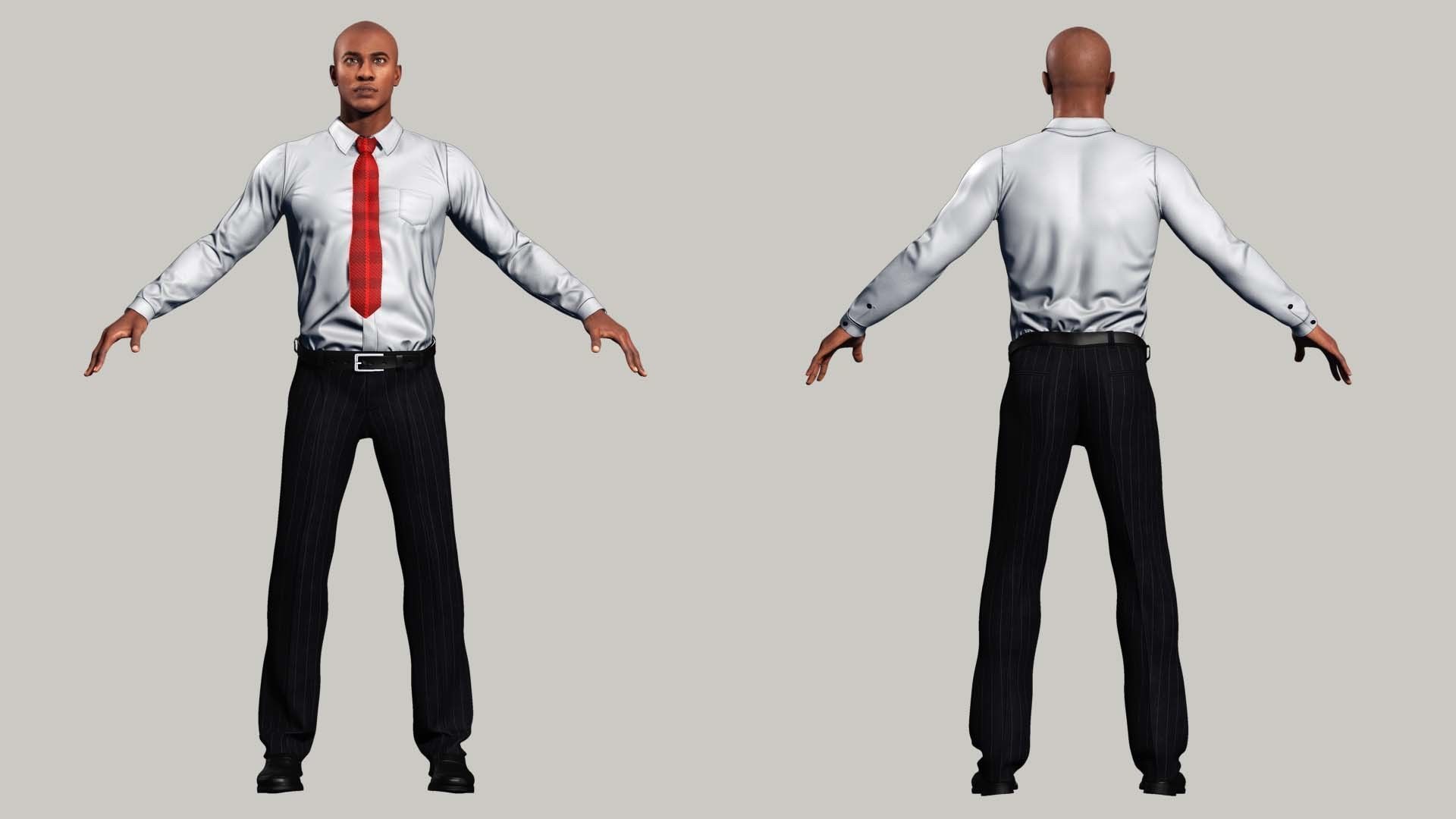 Marcus - Classic Mafia Figure Low-poly 3D model_3