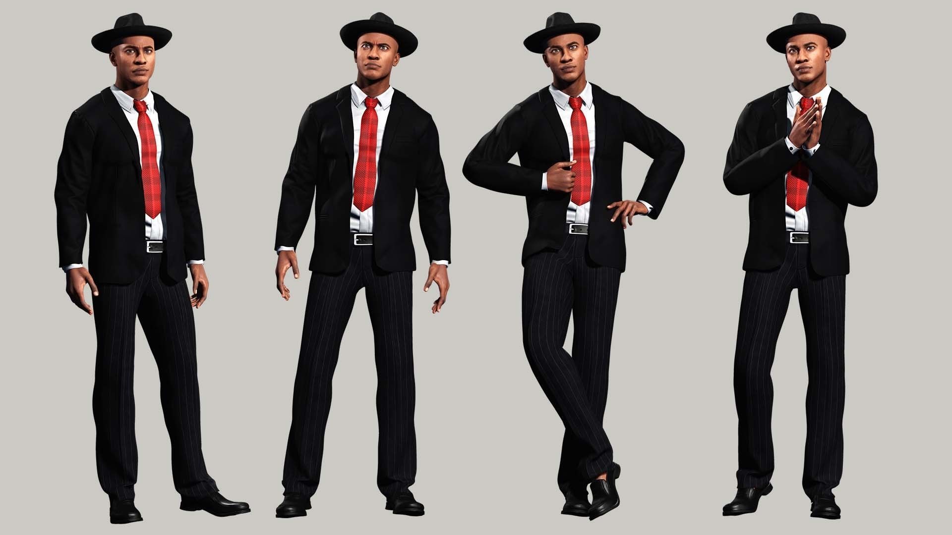 Marcus - Classic Mafia Figure Low-poly 3D model_1