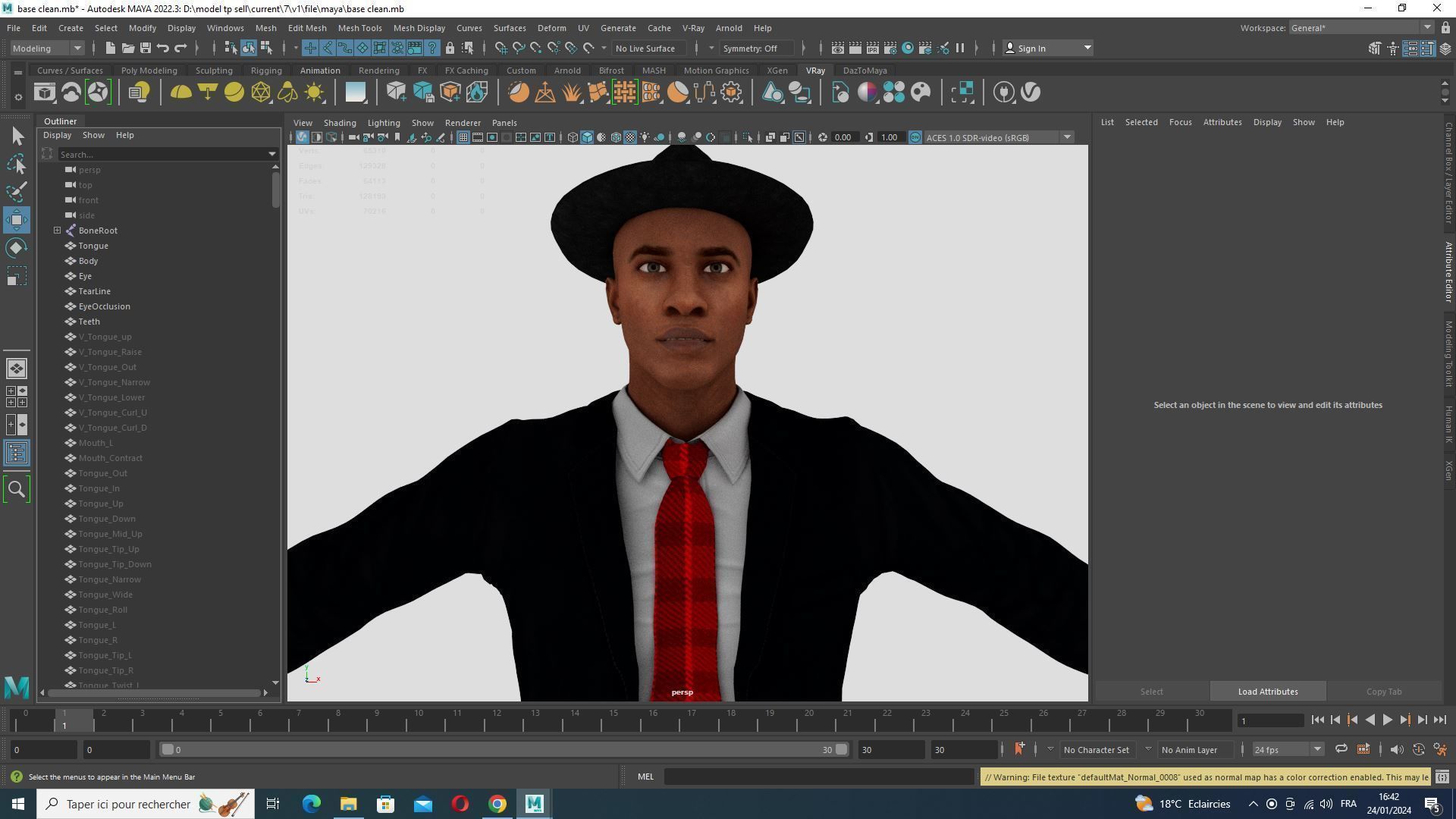 Marcus - Classic Mafia Figure Low-poly 3D model_36