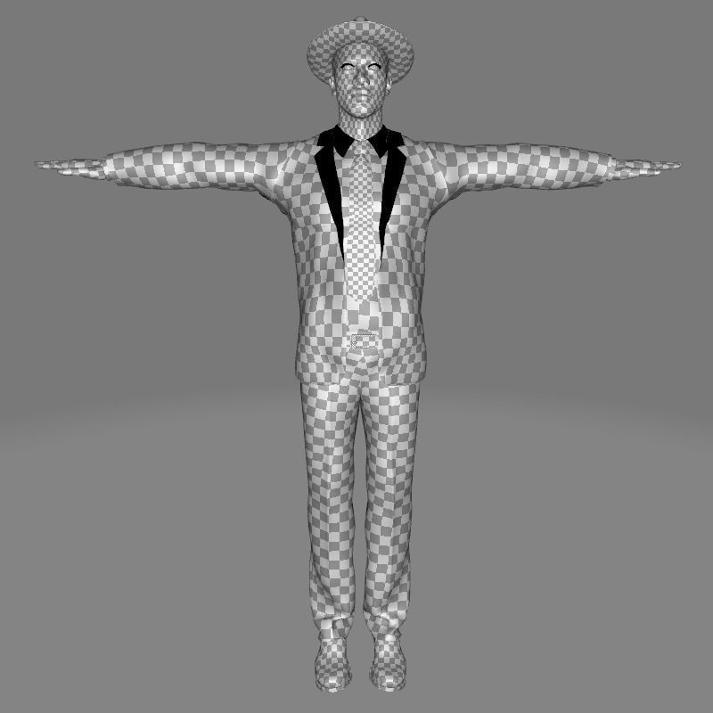 Marcus - Classic Mafia Figure Low-poly 3D model_51