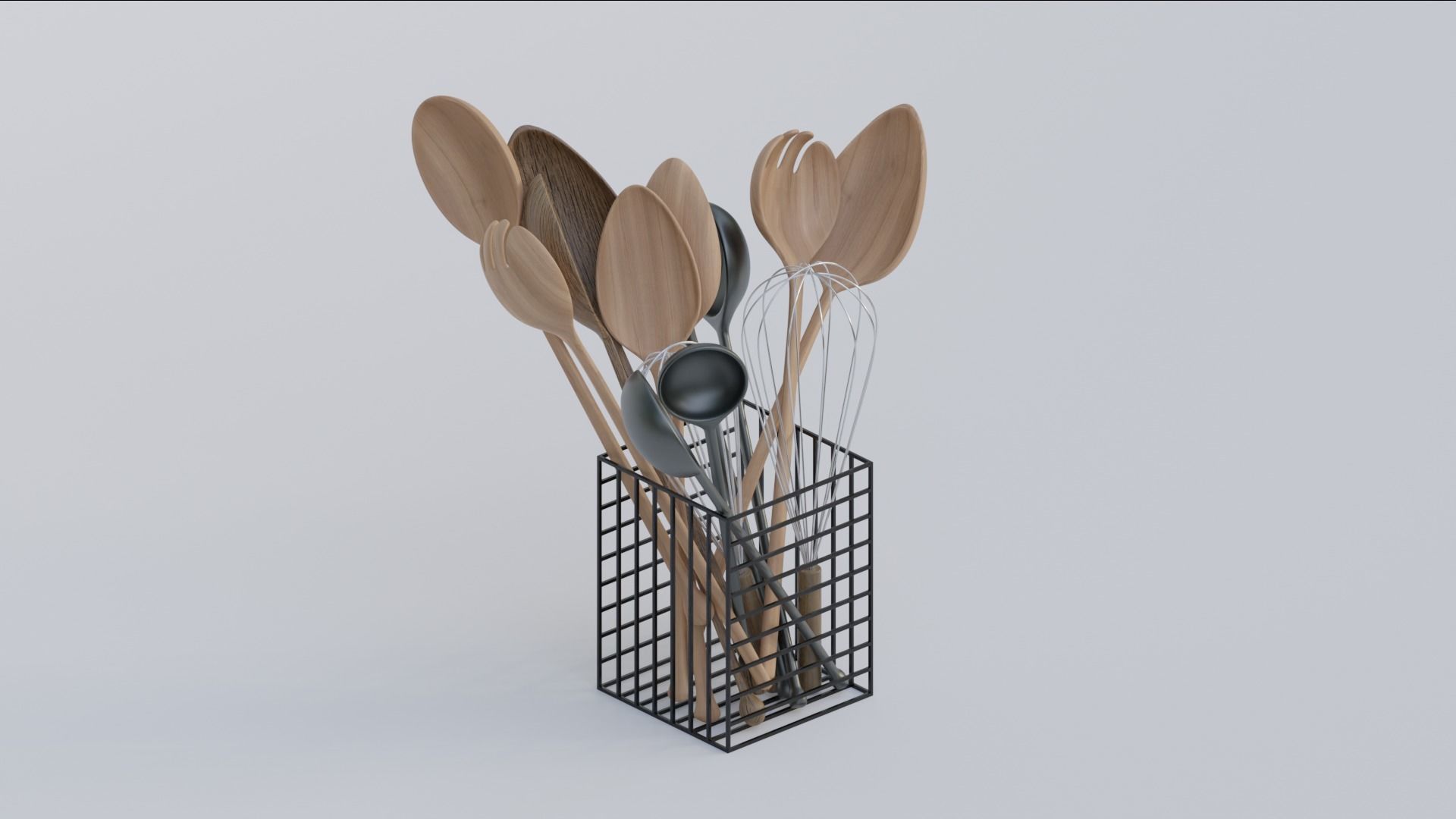 kitchen tableware set 3D model_3