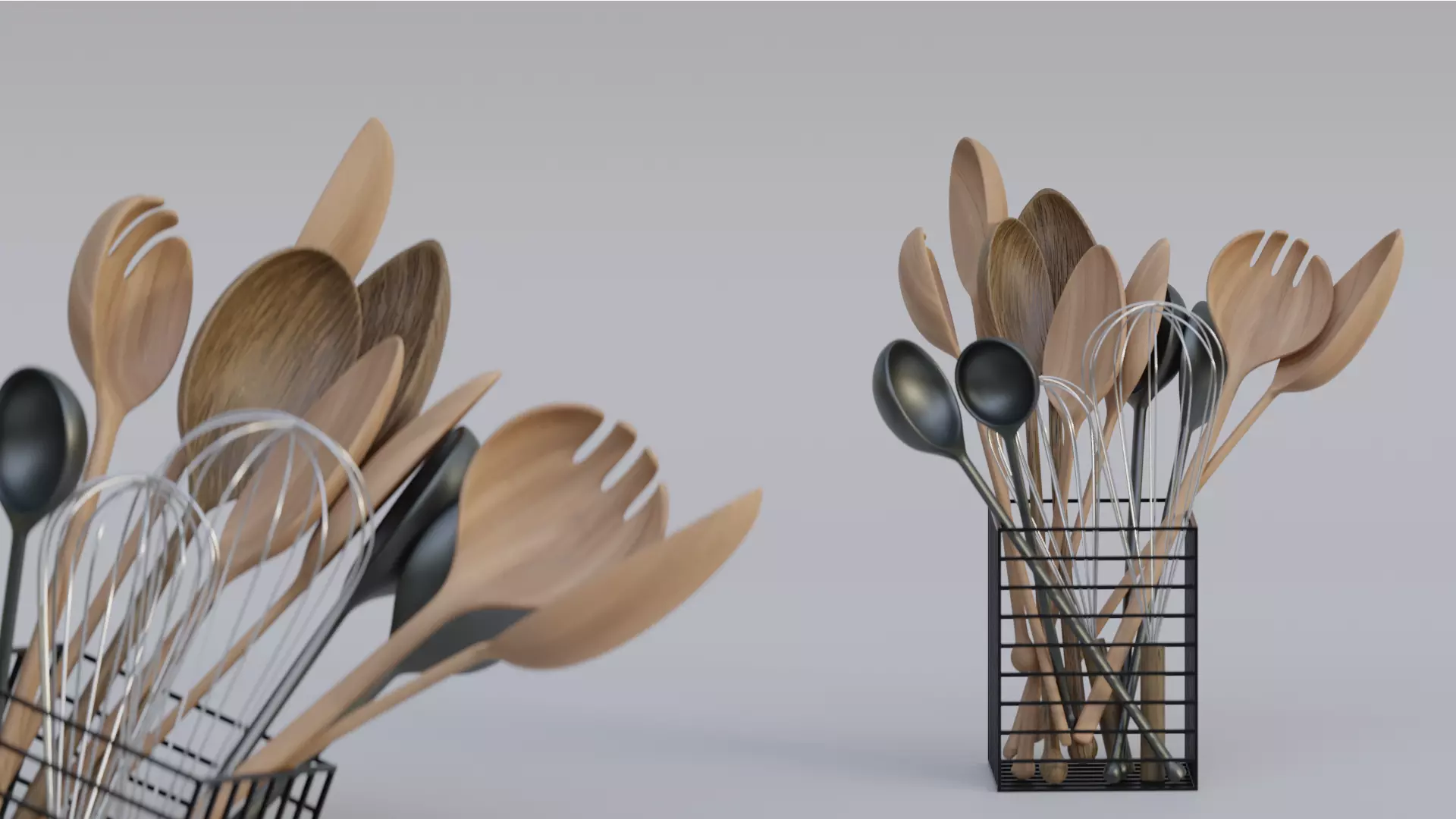 kitchen tableware set 3D model_0