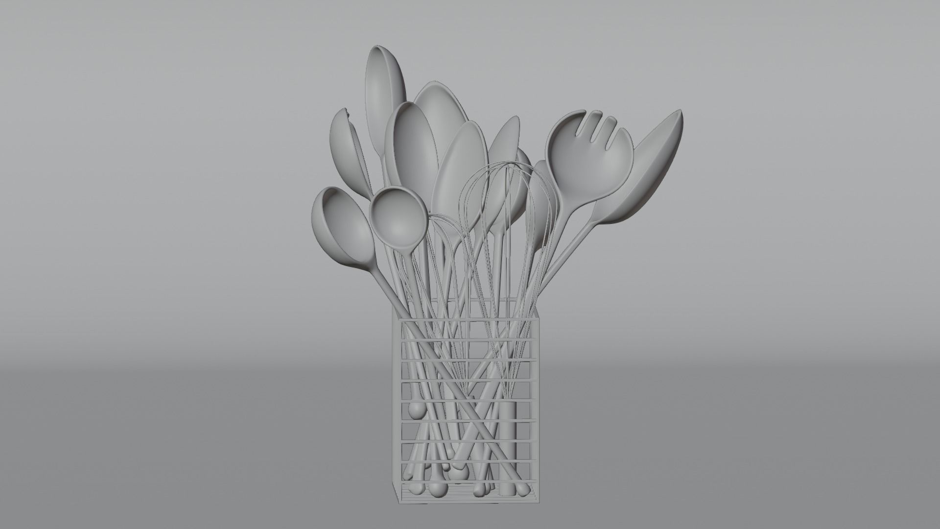 kitchen tableware set 3D model_6