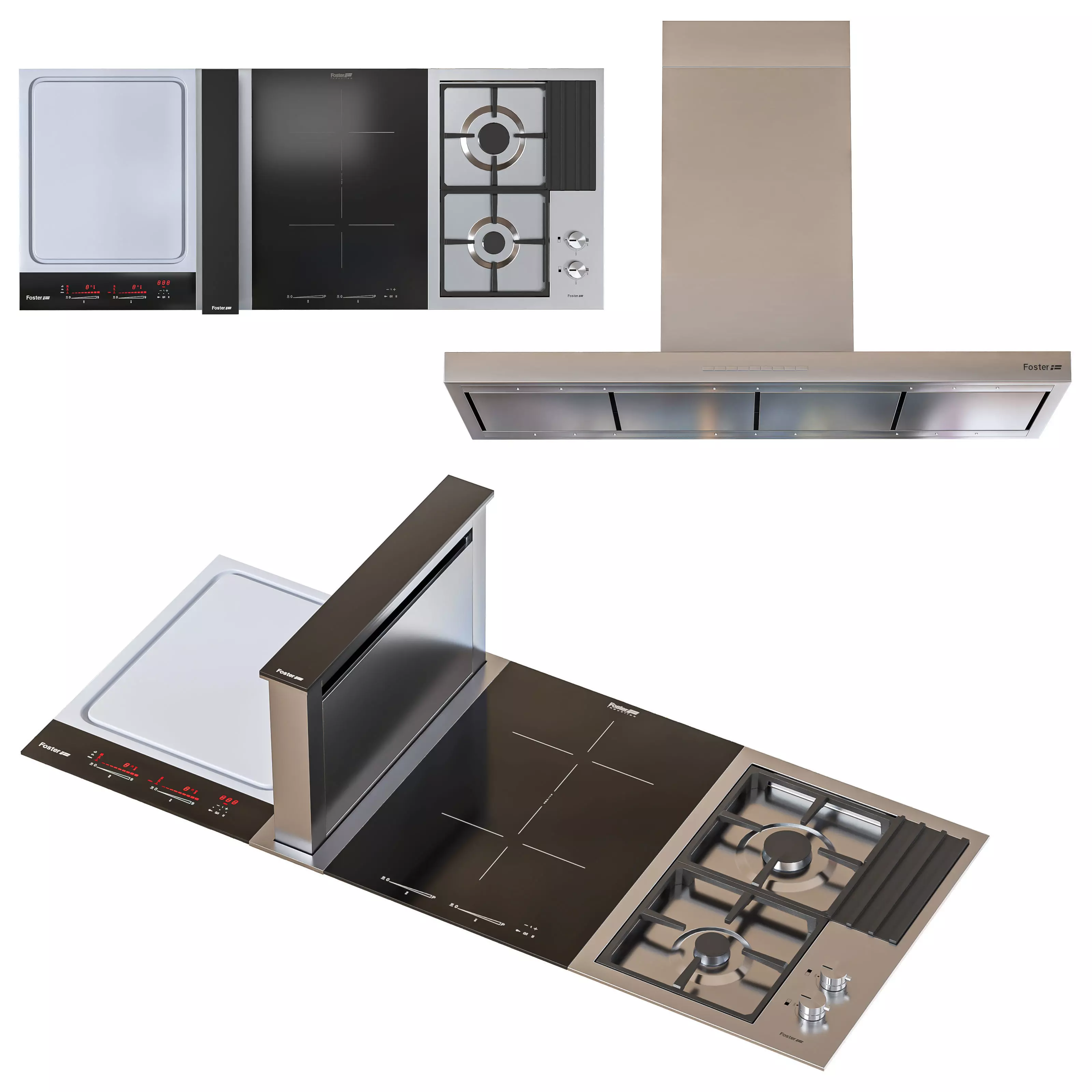 Foster appliance set 3D model