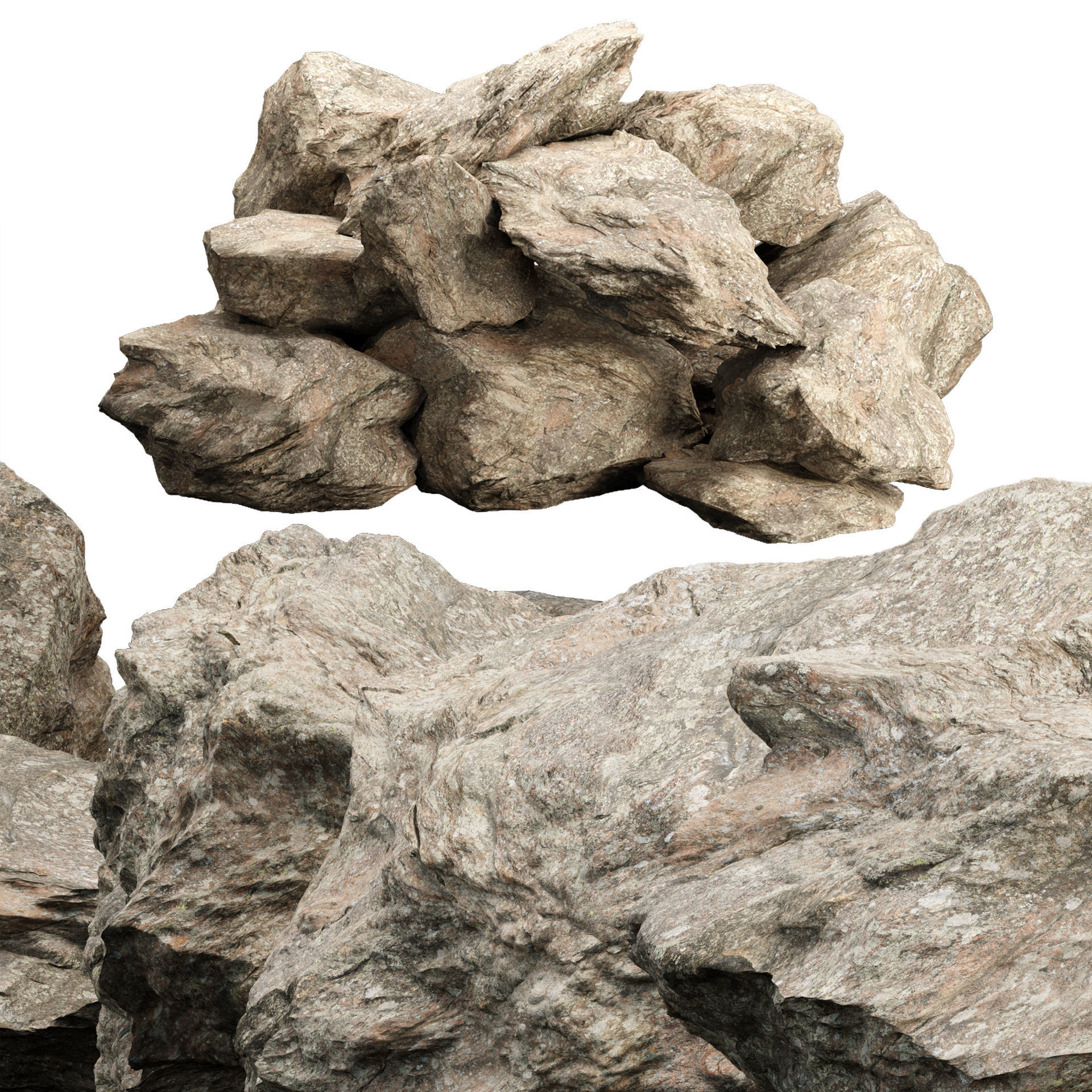 Low Poly Rock Asset collection vol 218 Low-poly 3D model_2