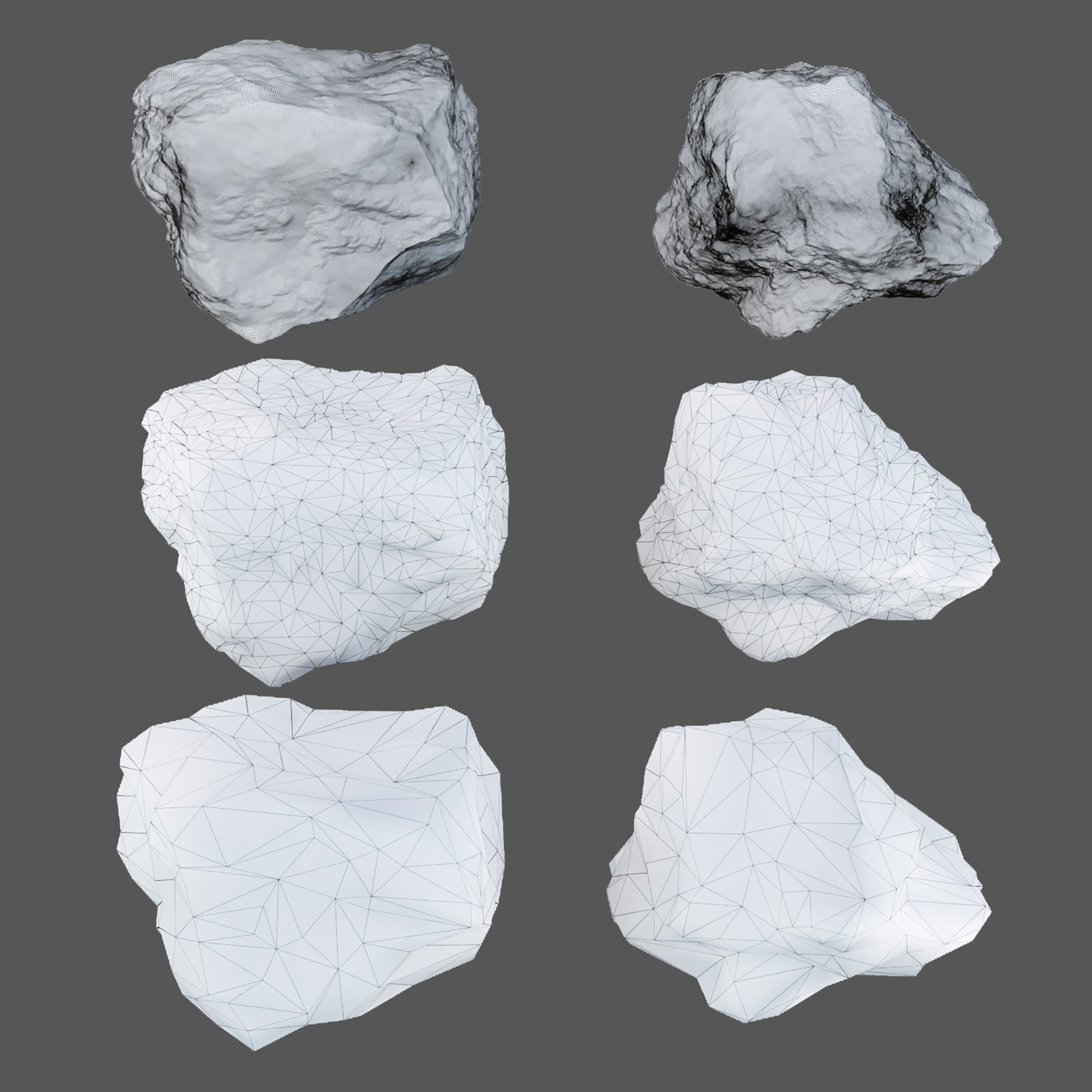 Low Poly Rock Asset collection vol 218 Low-poly 3D model_8