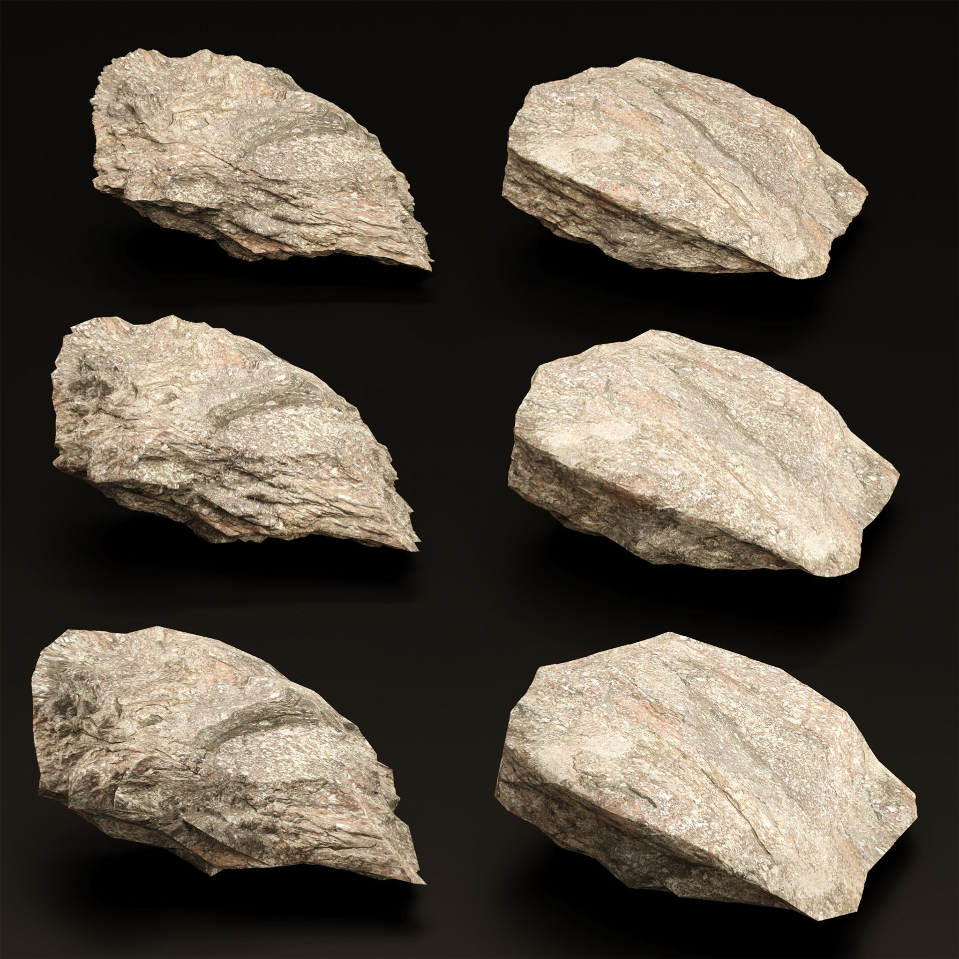 Low Poly Rock Asset collection vol 218 Low-poly 3D model_6