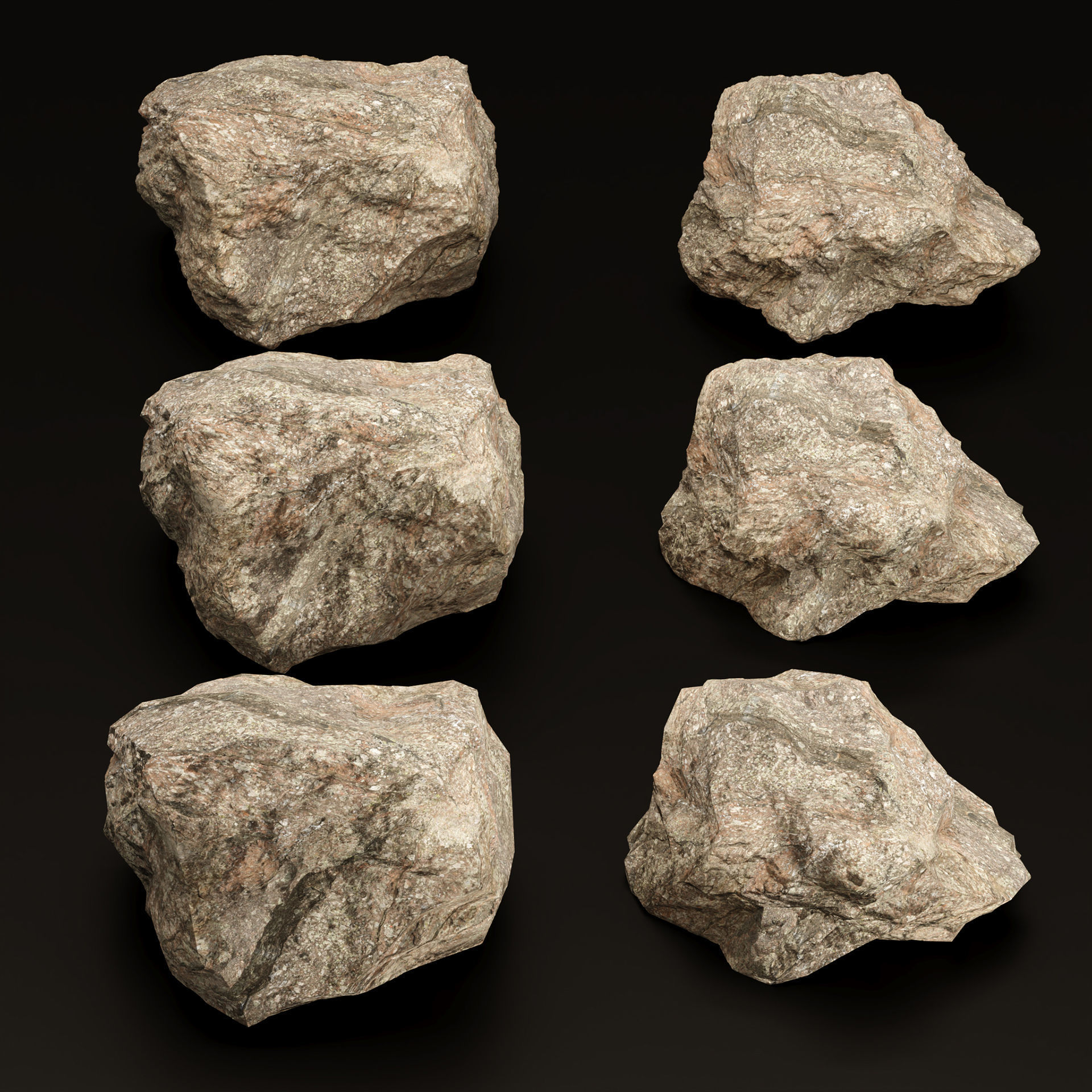 Low Poly Rock Asset collection vol 218 Low-poly 3D model_4