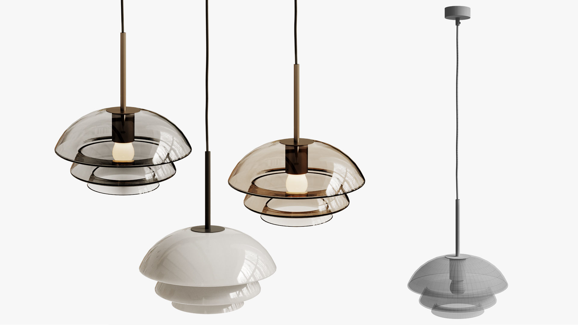 Archive Pendant Light by Hadeland Glassverk 3D model_4