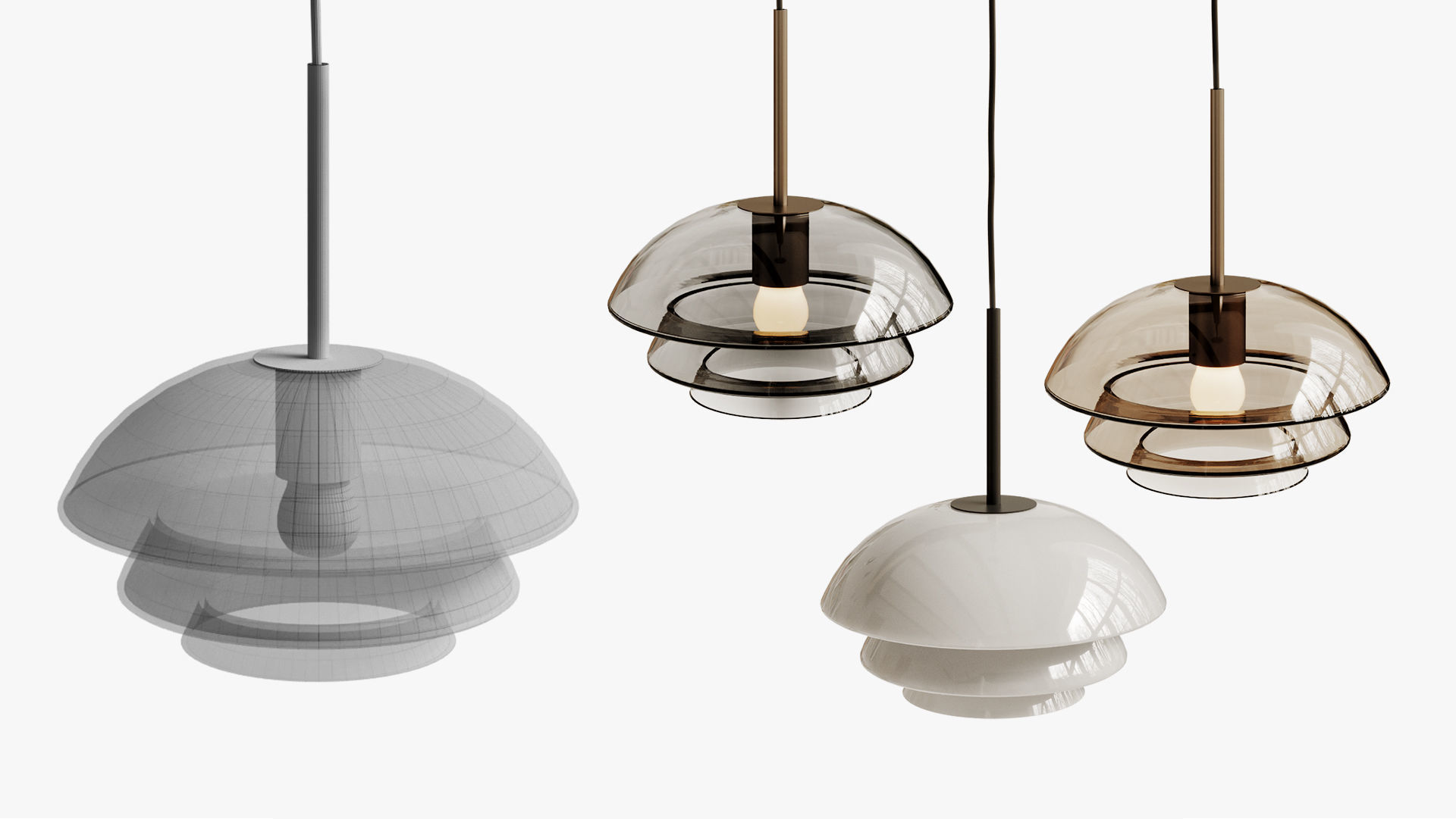 Archive Pendant Light by Hadeland Glassverk 3D model_3