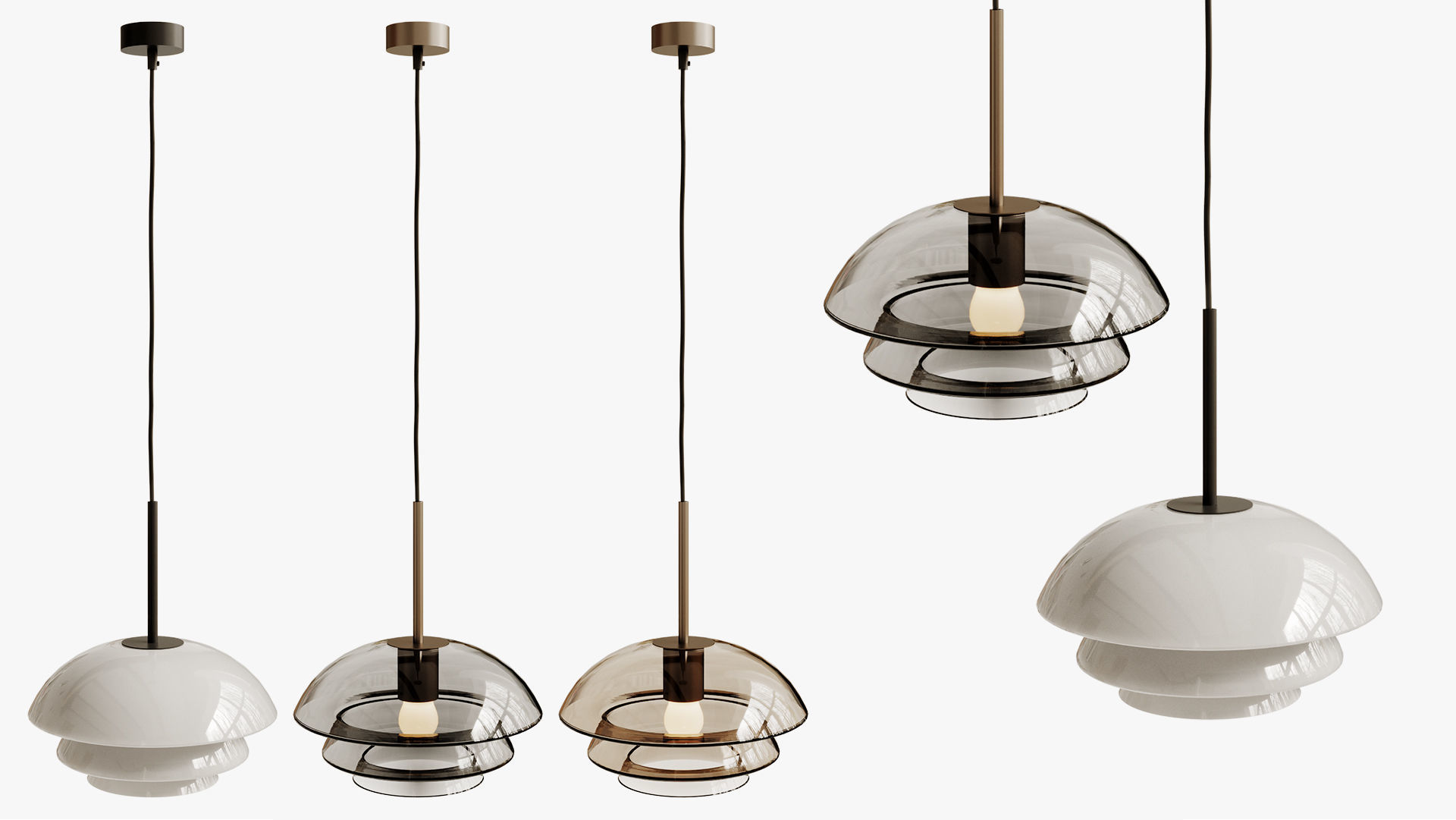 Archive Pendant Light by Hadeland Glassverk 3D model_2