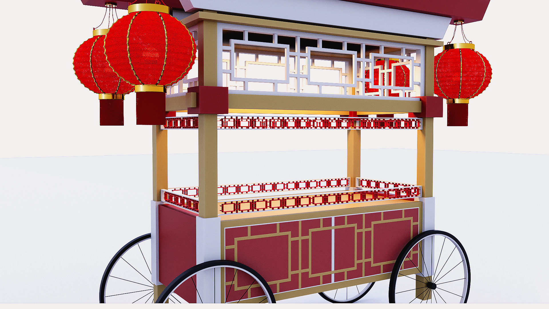 Food Cart 3D model_2