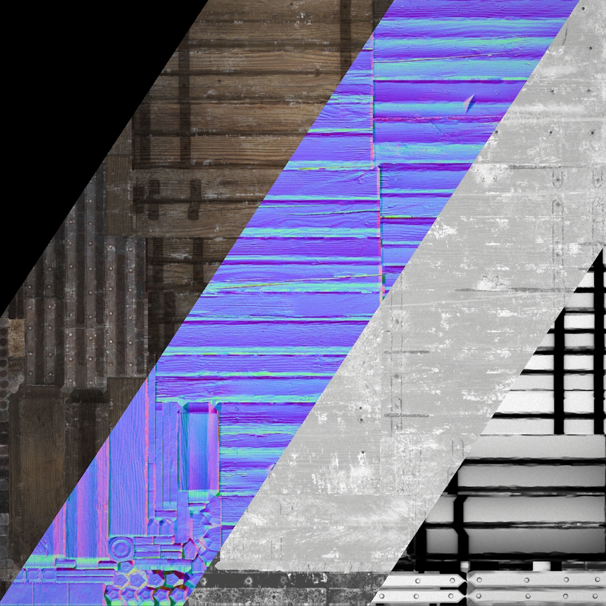 Medieval Skyscraper House with Barn  Low-poly 3D model_33