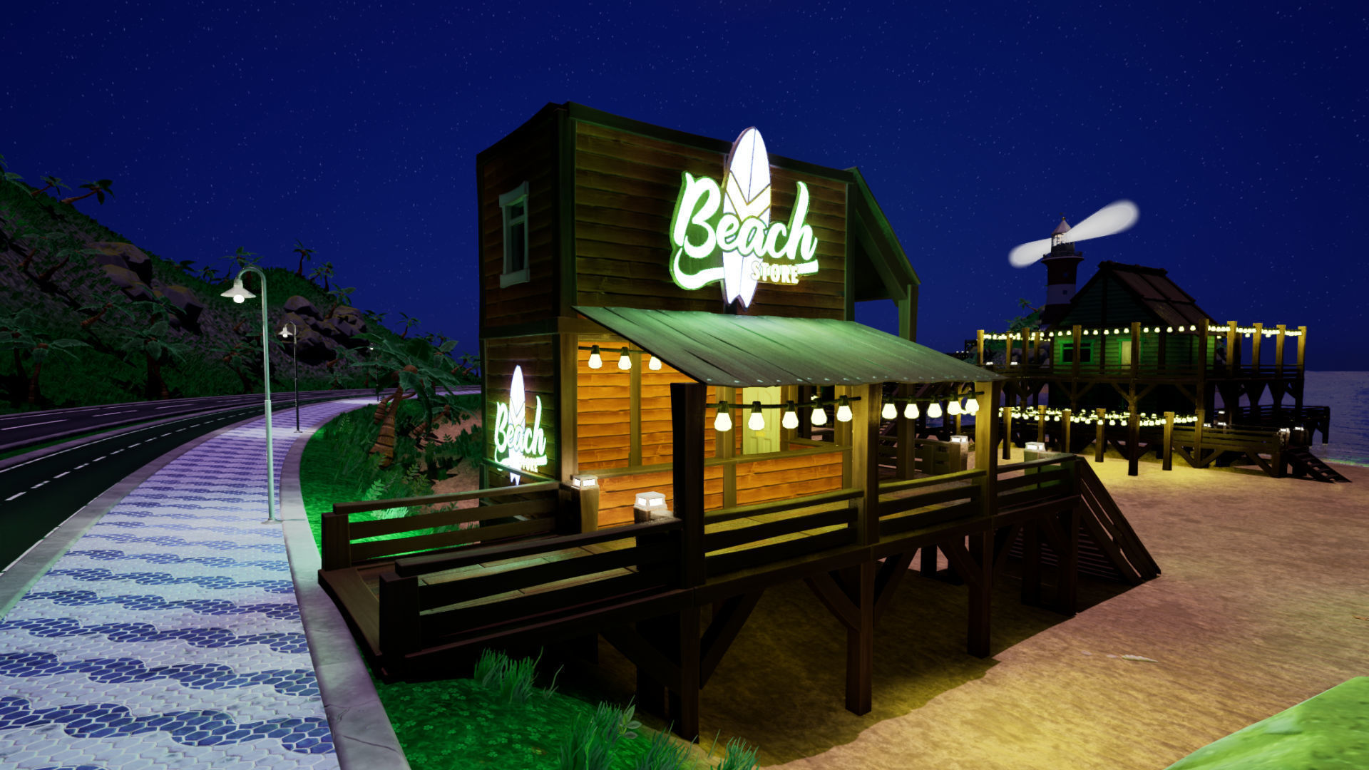 Stylized Beach Environment Pack Low-poly 3D model_23