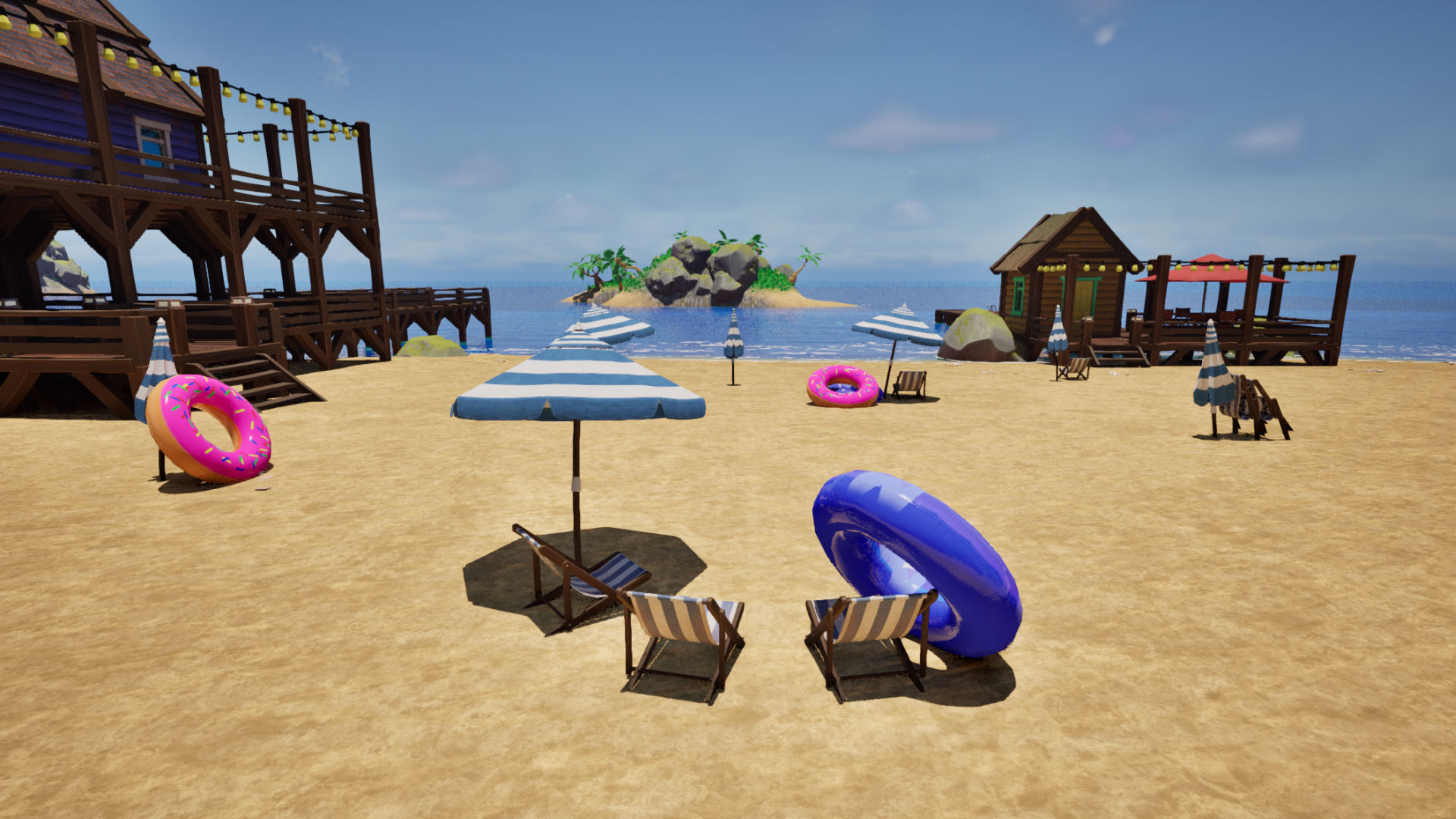 Stylized Beach Environment Pack Low-poly 3D model_10