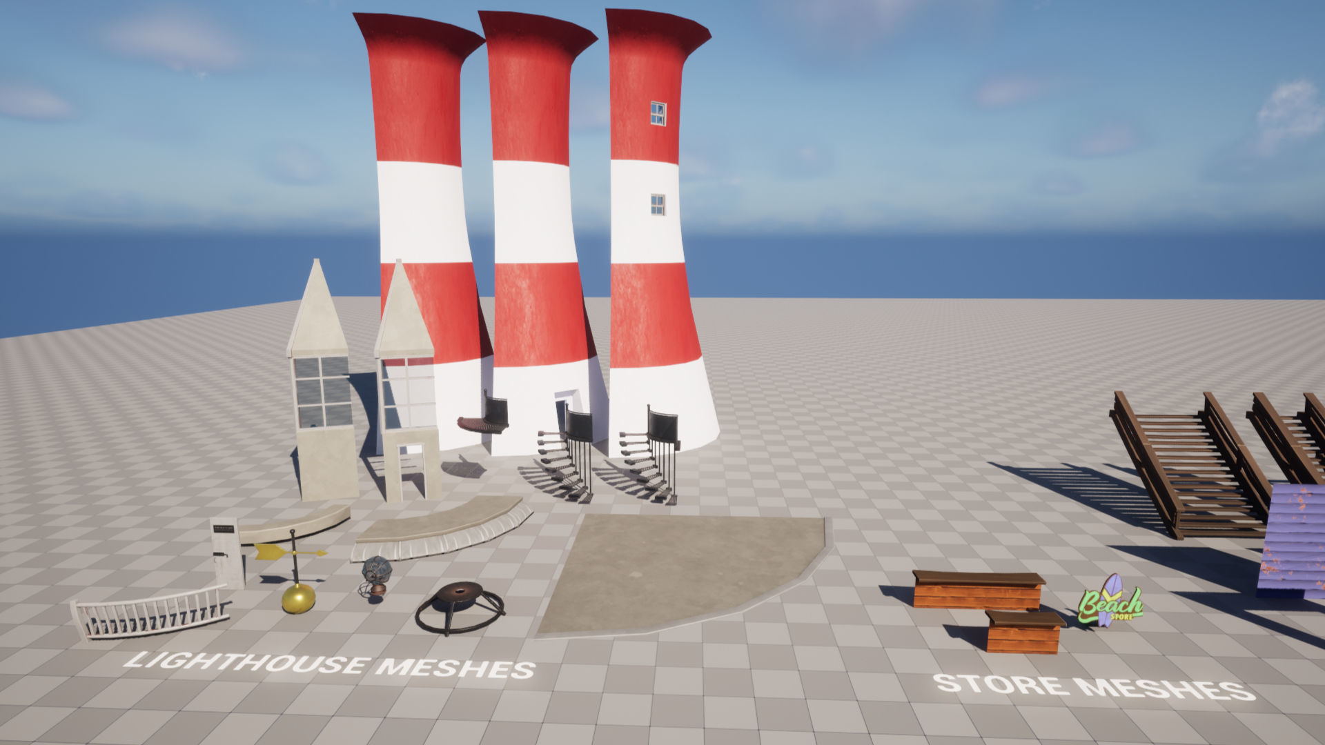 Stylized Beach Environment Pack Low-poly 3D model_42