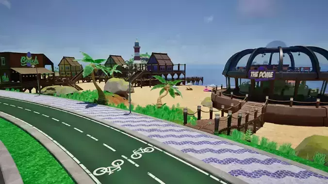 Stylized Beach Environment Pack Low-poly 3D model