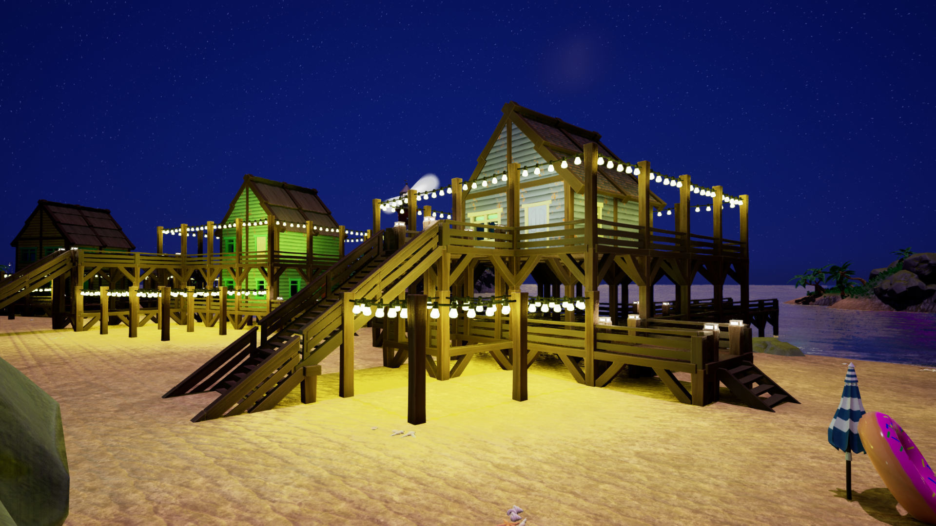 Stylized Beach Environment Pack Low-poly 3D model_32